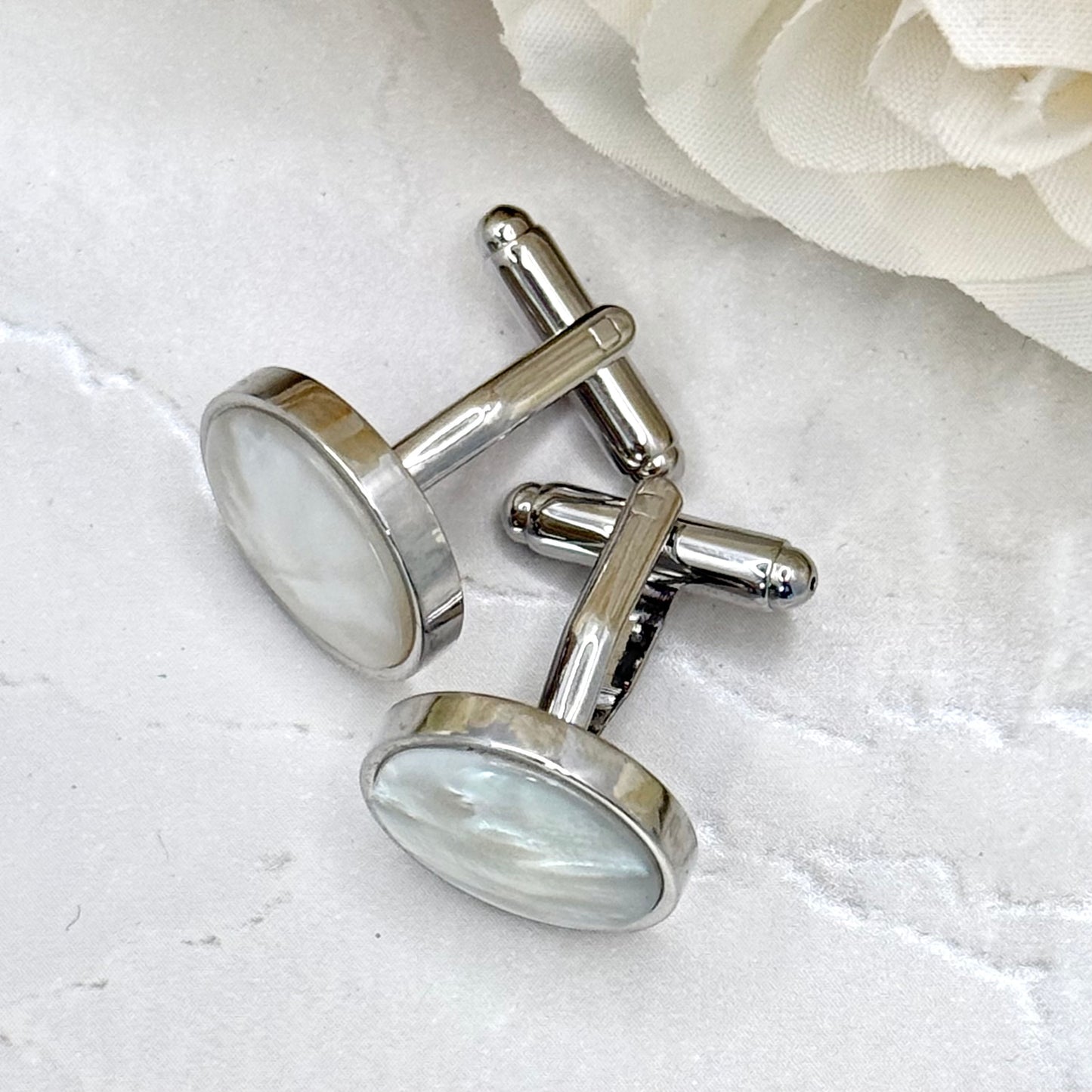 Pearl 30th Anniversary Cufflinks Handmade