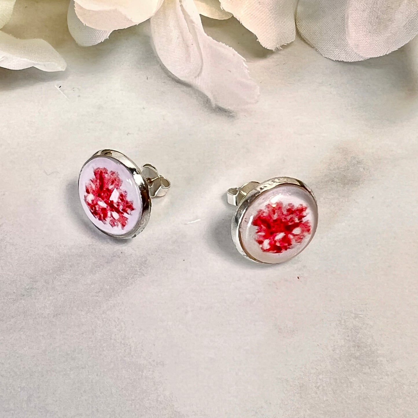 Coral 35th Anniversary Earrings Handmade