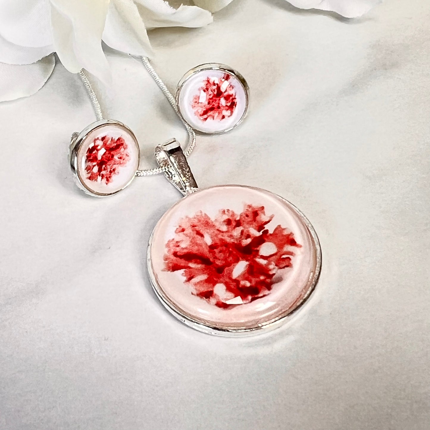 Coral 35th Anniversary Earrings Handmade