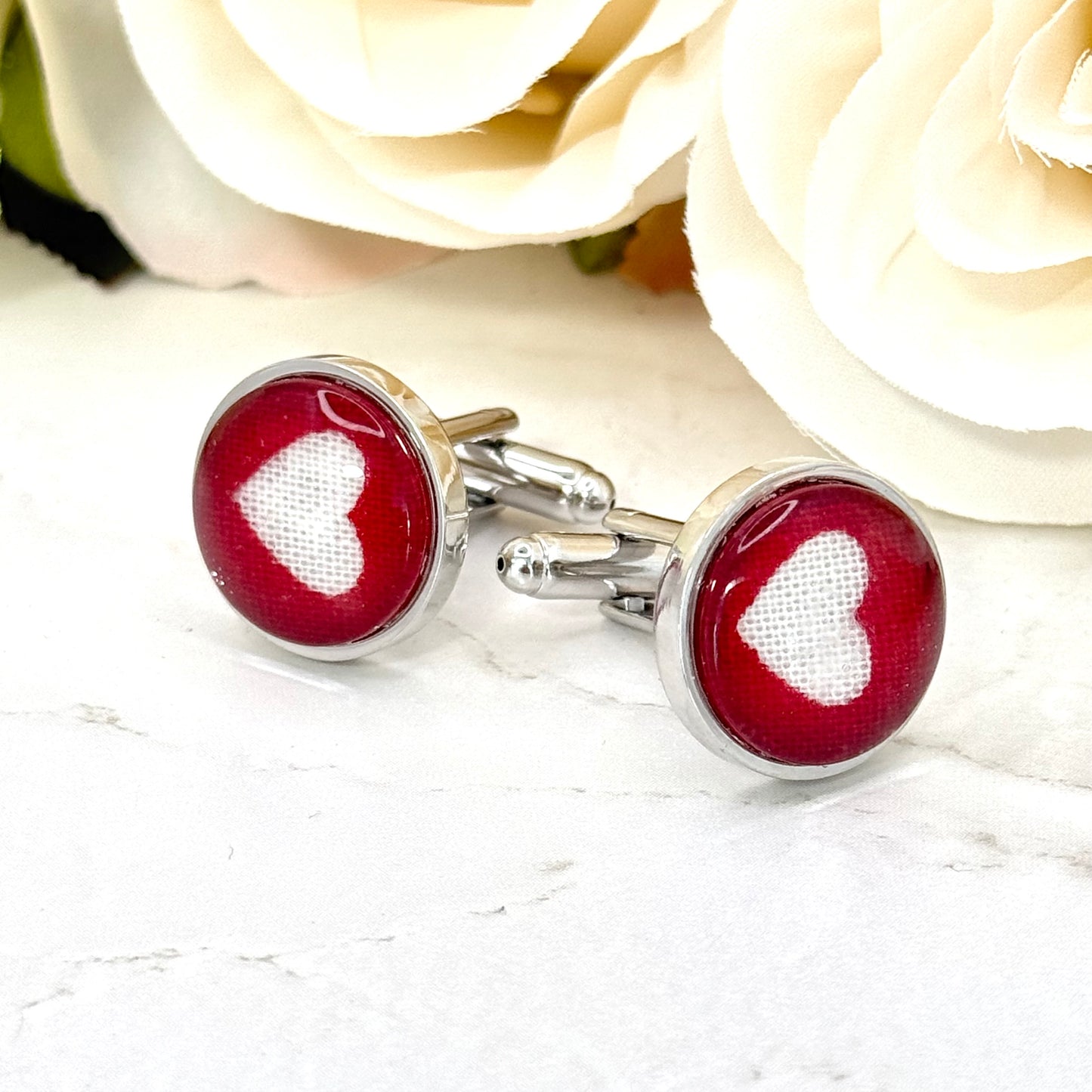 Cotton 2nd Anniversary Cufflinks Handmade