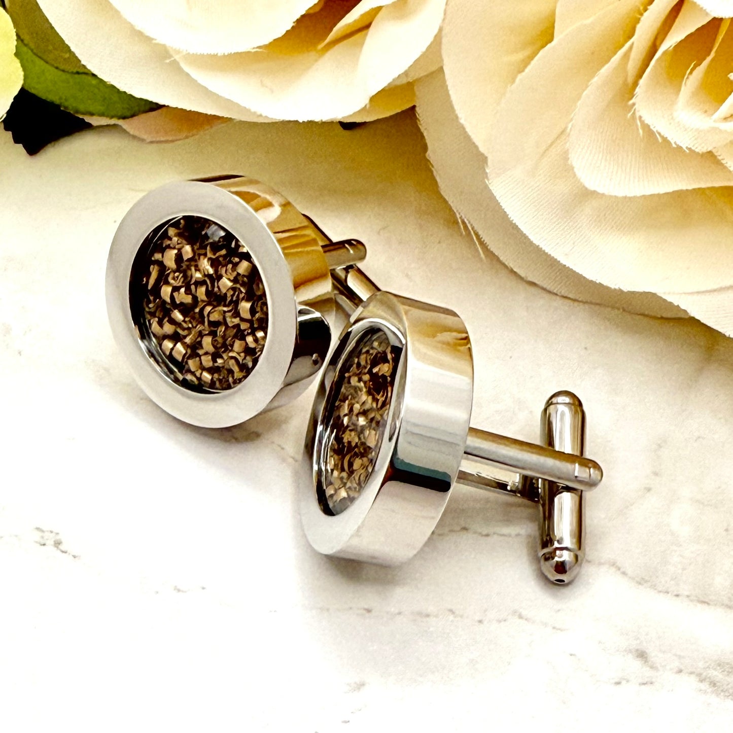 Bronze 19th Wedding Anniversary Cufflinks – Timeless Gift for Him-Cufflinks-Handmadeanniversary-Handmade Anniversary