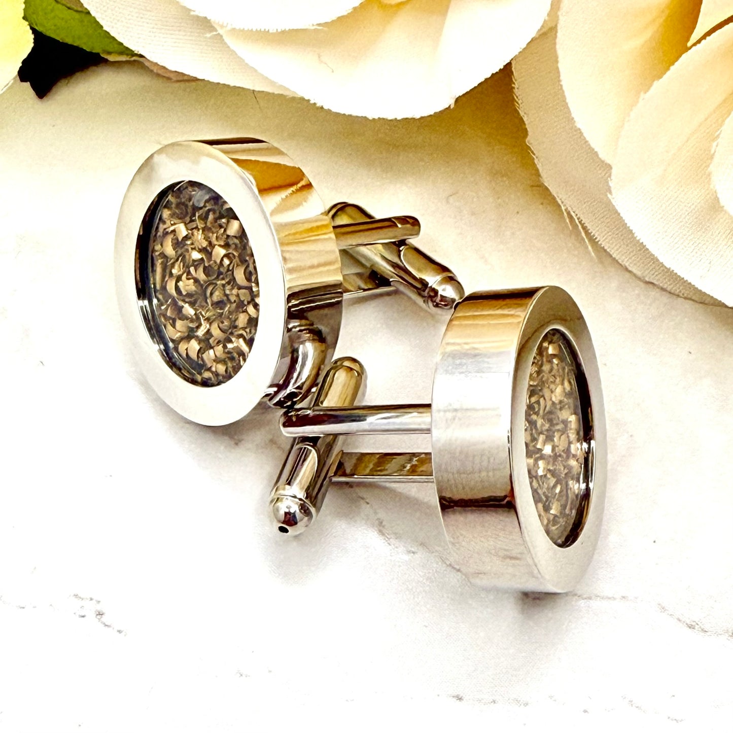 Bronze 19th Wedding Anniversary Cufflinks – Timeless Gift for Him-Cufflinks-Handmadeanniversary-Handmade Anniversary