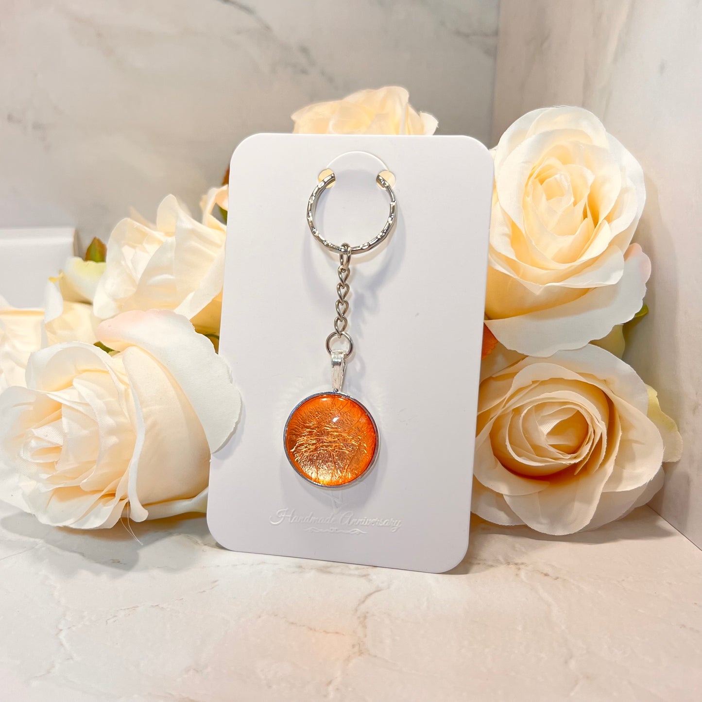 Copper 7th Anniversary Keyring Handmade-Keyring-Handmadeanniversary-Handmade Anniversary