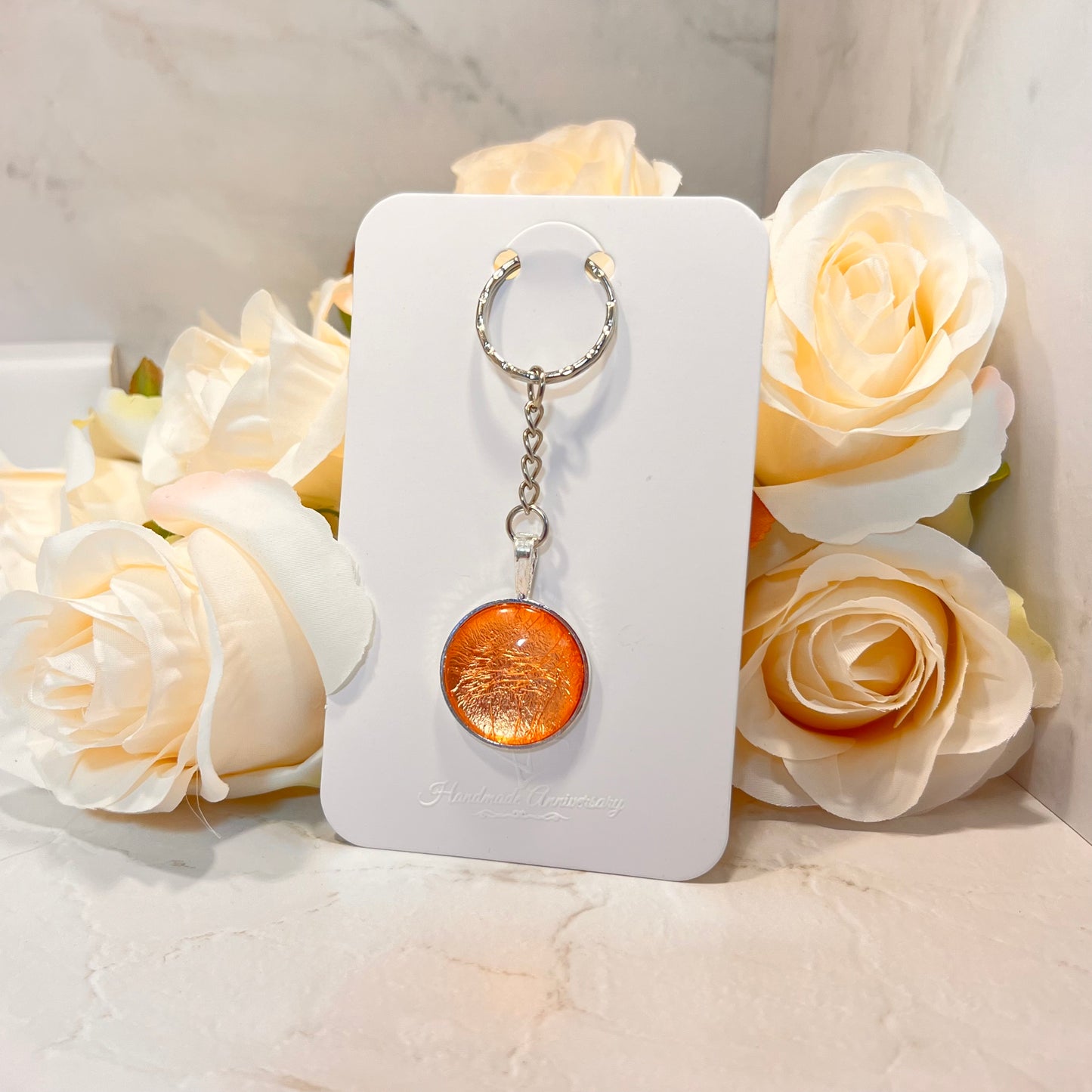 Copper 7th Anniversary Keyring Handmade-Keyring-Handmadeanniversary-Handmade Anniversary