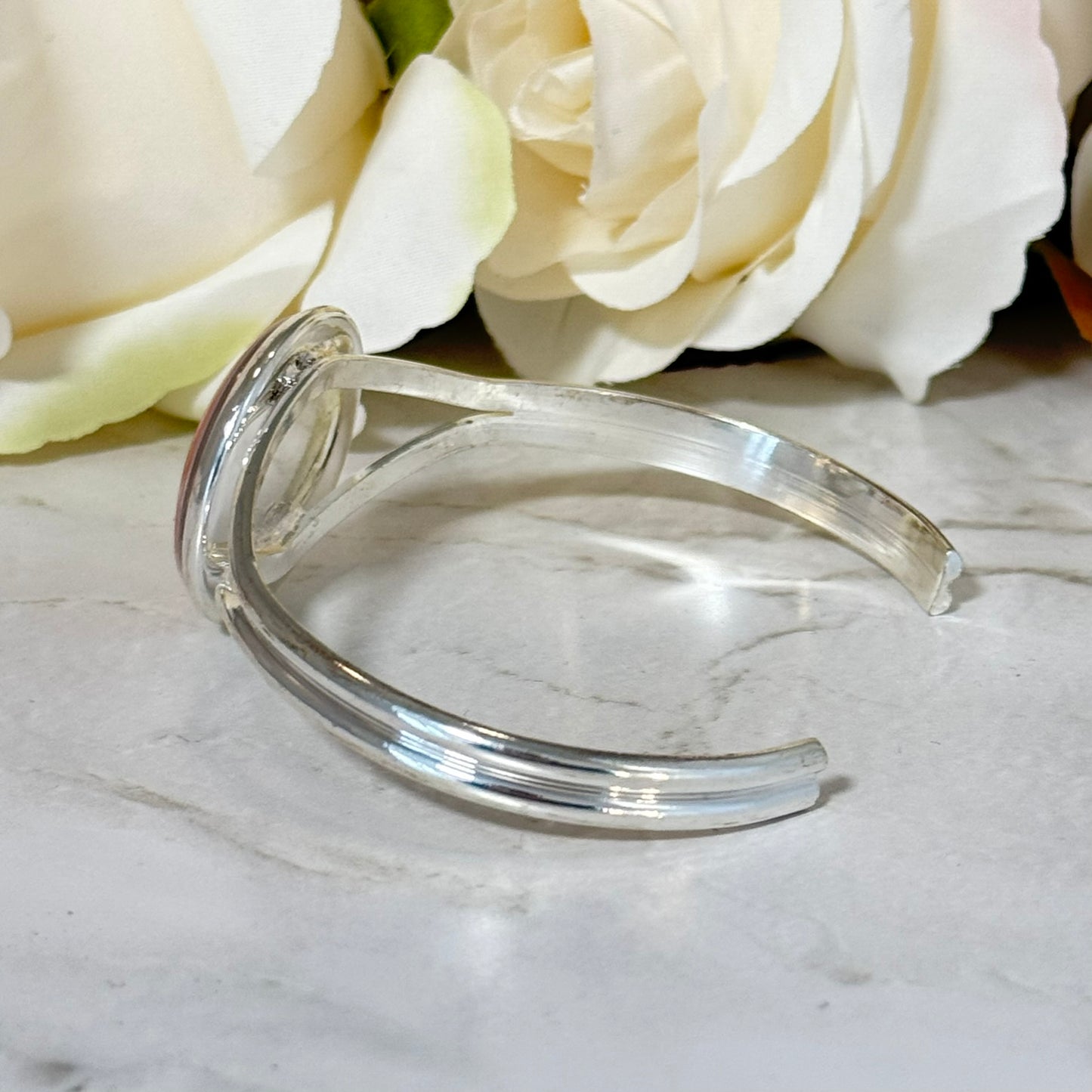 Coral 35th Anniversary Bangle Bracelet Handmade-Bangle-Handmadeanniversary-Handmade Anniversary