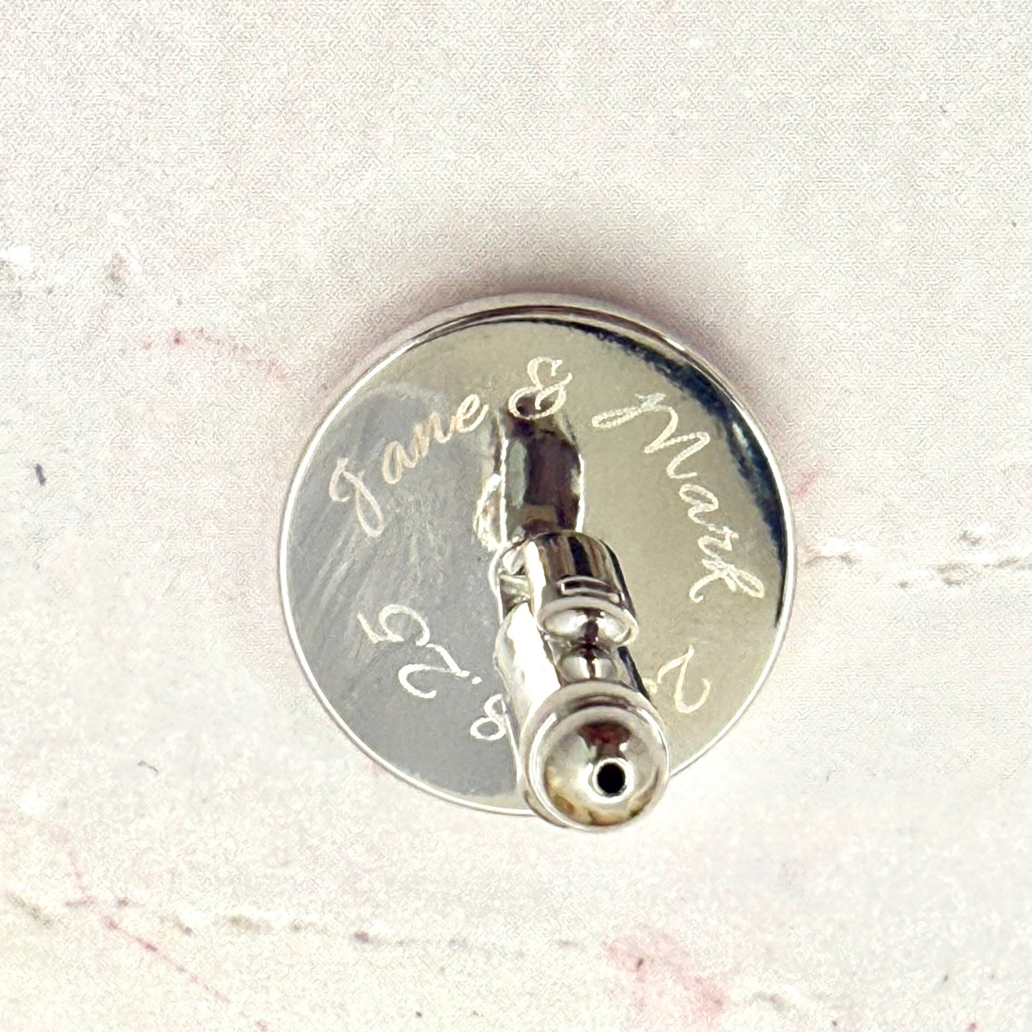 Standard Cufflink Back Engraving