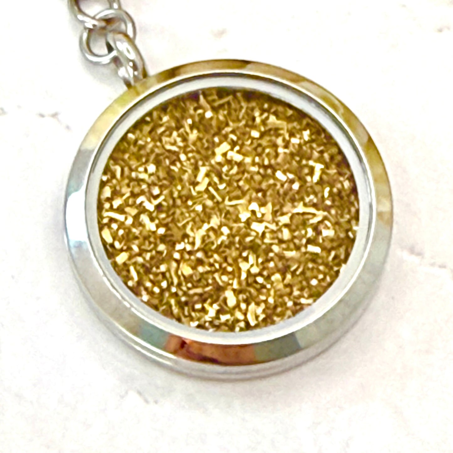 Double Sided Brass 21st Wedding Anniversary Keyring Handmade-Keyring-Handmadeanniversary-Handmade Anniversary