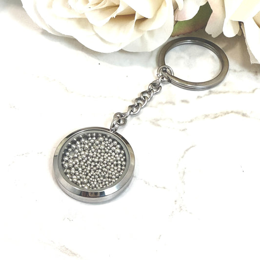 Double Sided Tin 10th Anniversary Keyring Handmade-Keyring-Handmadeanniversary-Key Ring Only-Handmade Anniversary