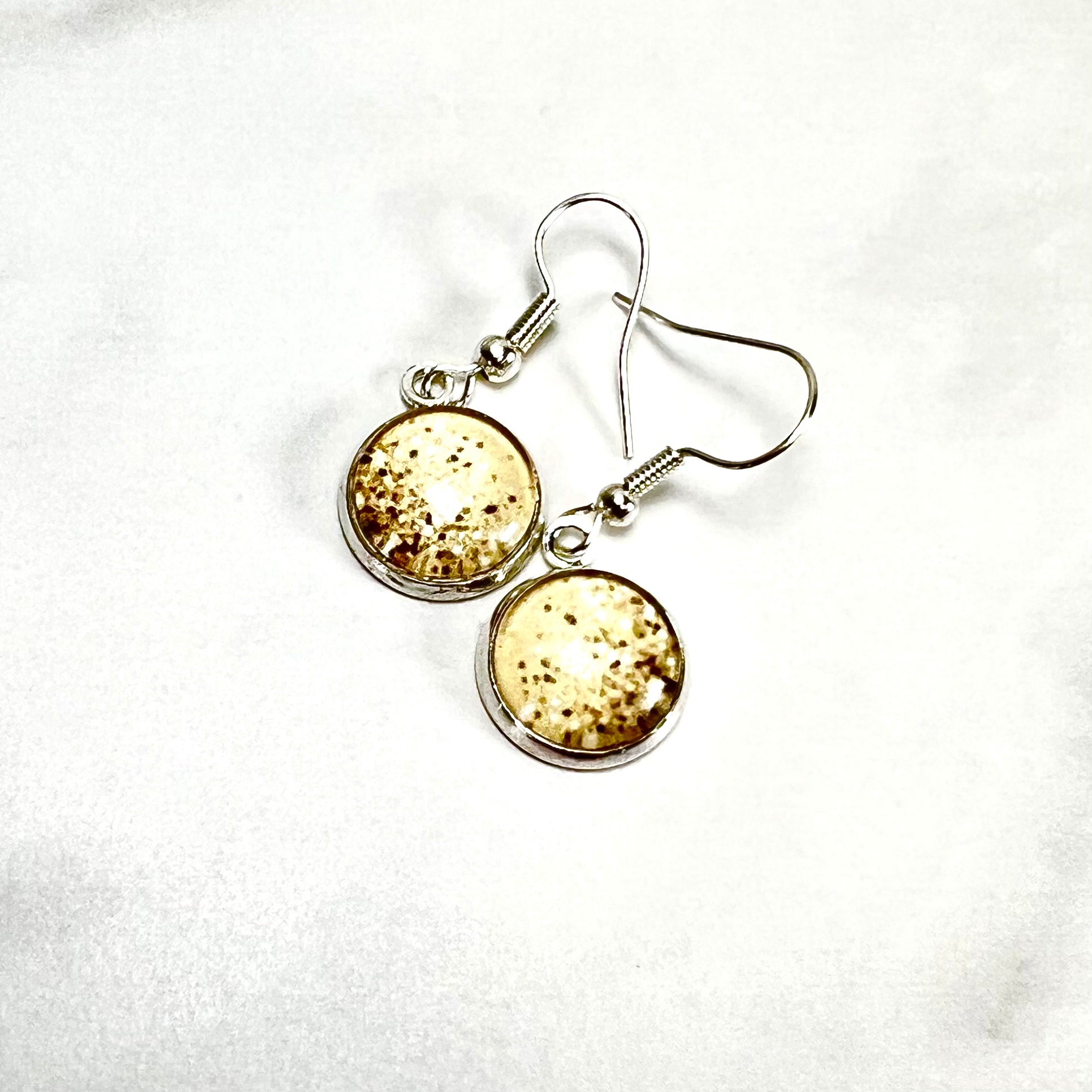 Golden Glow Silver Plated Drop Earrings Handmade-Earrings-Handmadeanniversary-Handmade Anniversary