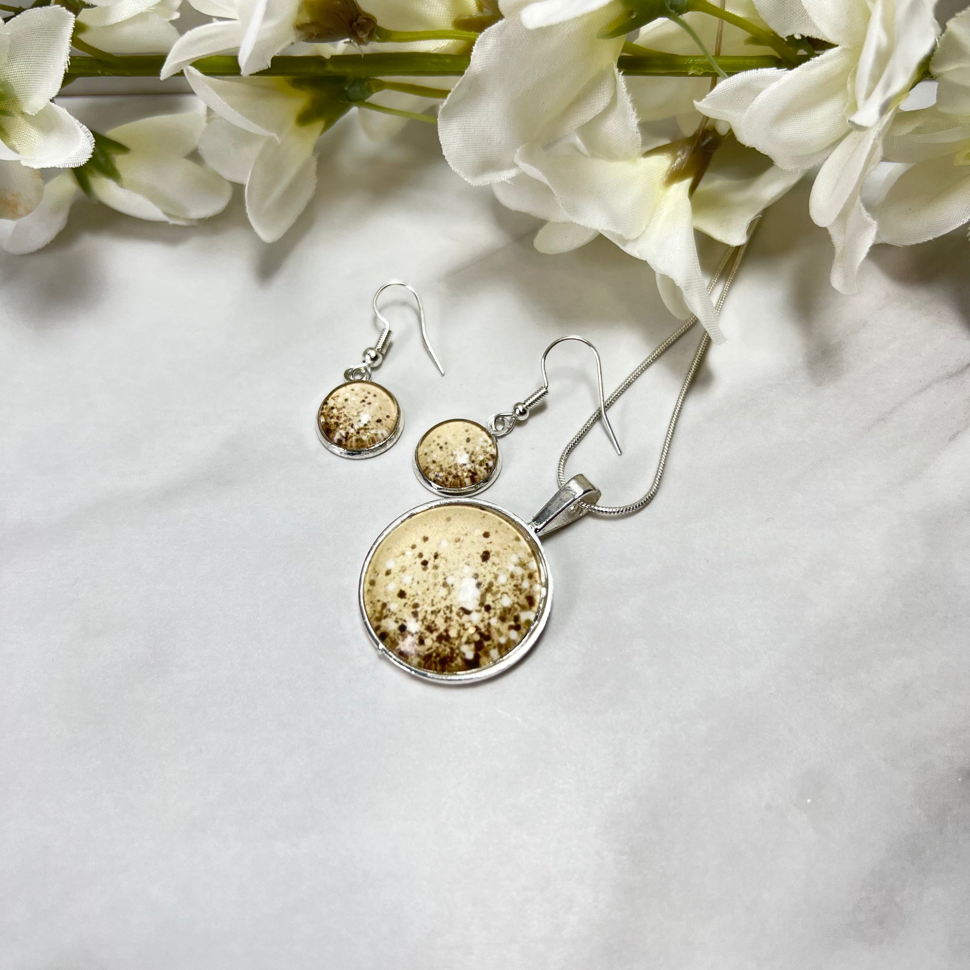 Golden Glow Silver Plated Drop Earrings Handmade-Earrings-Handmadeanniversary-Handmade Anniversary