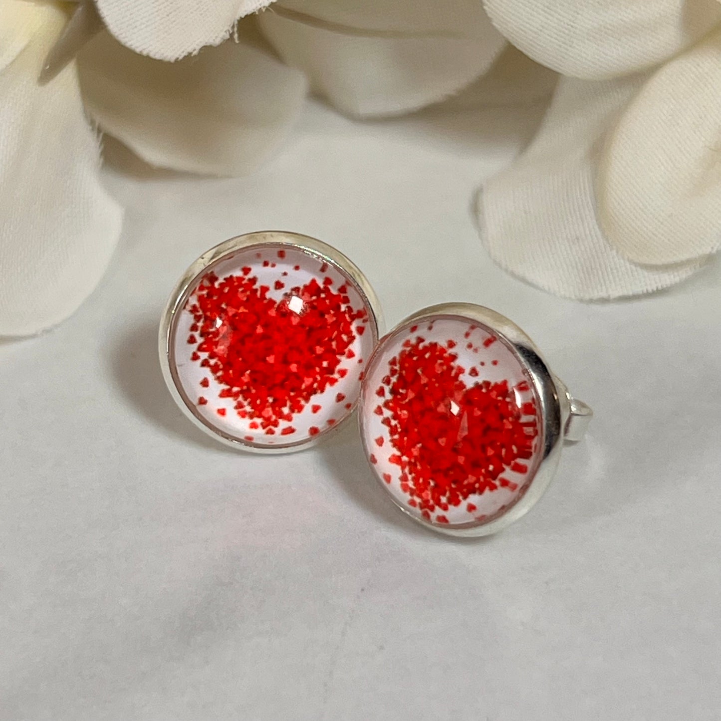 Heart Pendant & Stud Earrings Jewellery Set Handmade-Pendant & Earrings-Handmadeanniversary-Handmade Anniversary