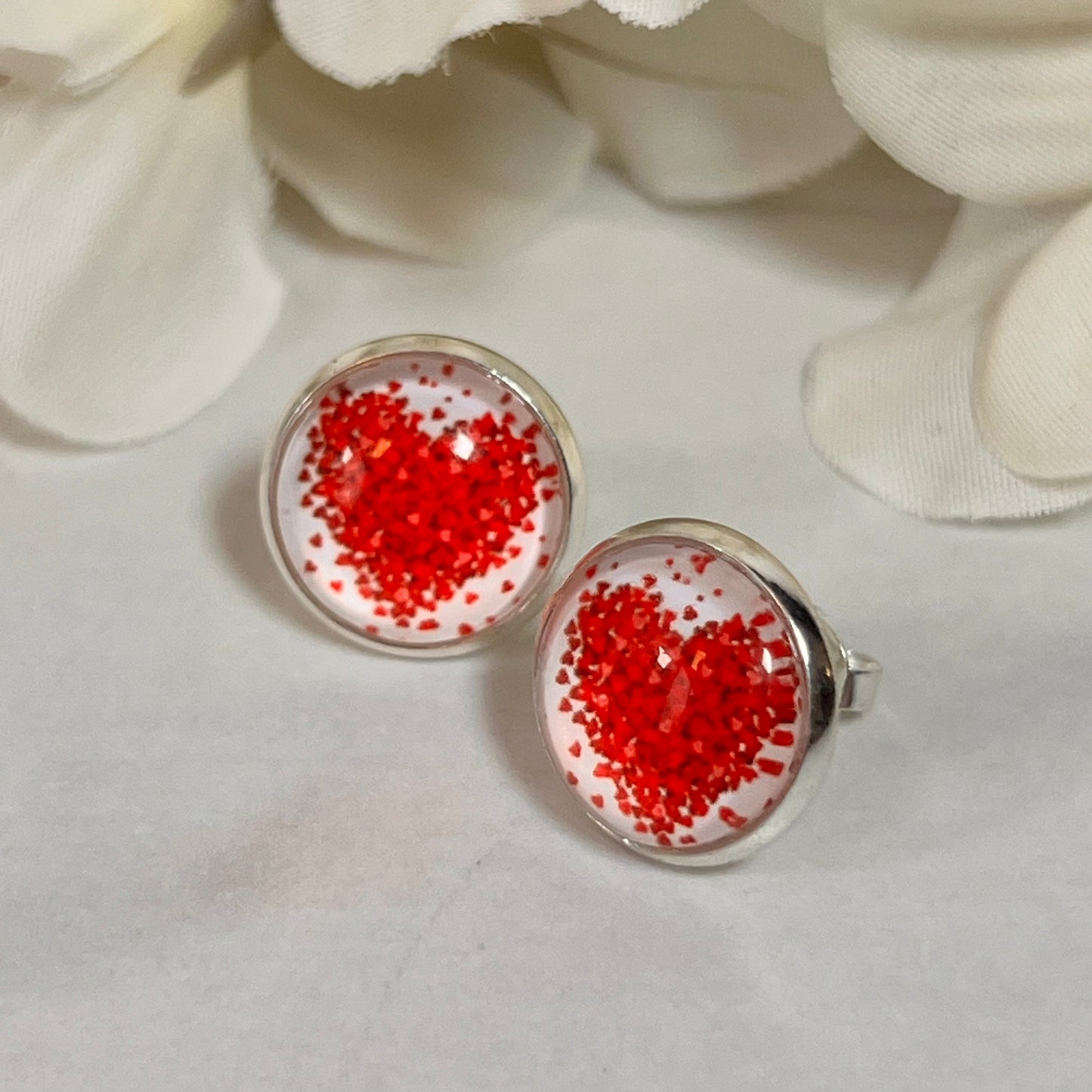 Heart Pendant & Stud Earrings Jewellery Set Handmade-Pendant & Earrings-Handmadeanniversary-Handmade Anniversary