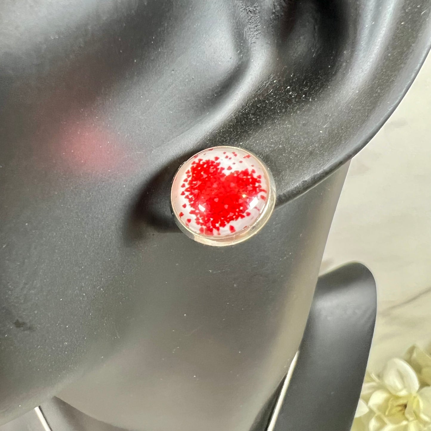 Heart Pendant & Stud Earrings Jewellery Set Handmade-Pendant & Earrings-Handmadeanniversary-Handmade Anniversary
