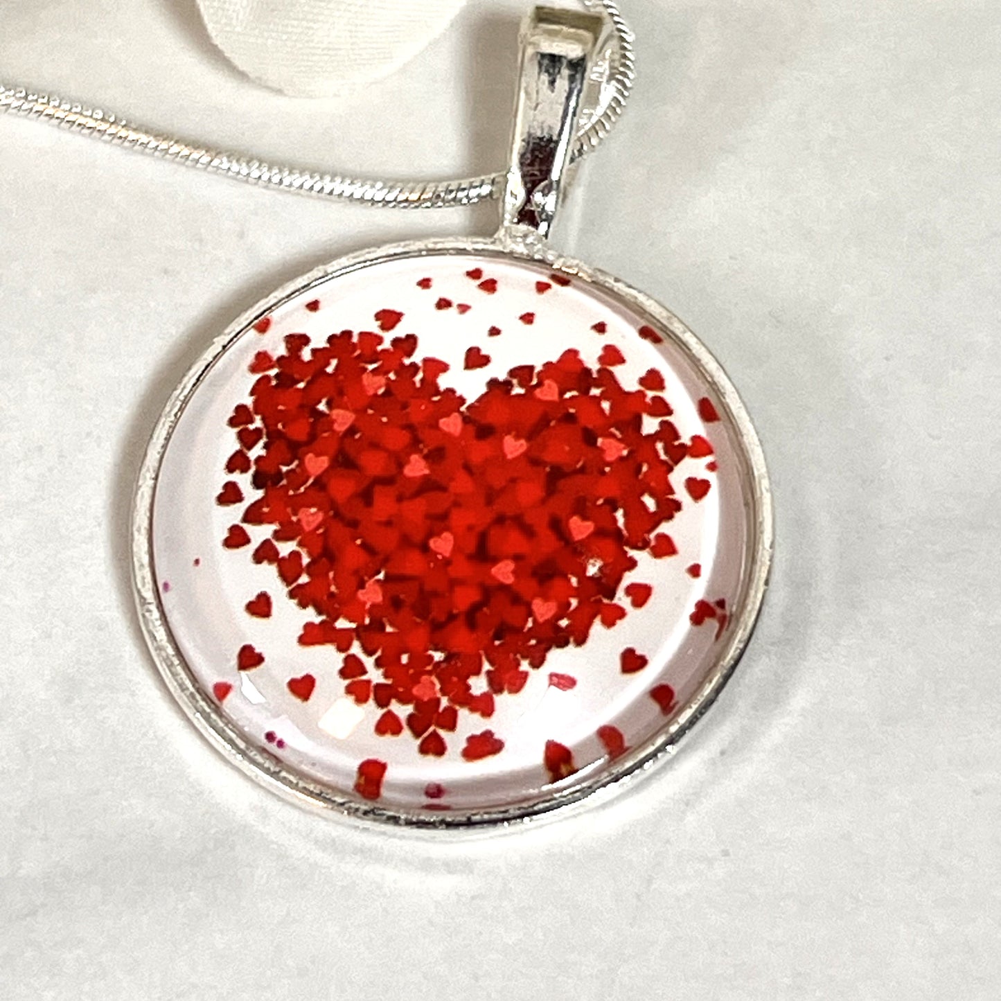 Heart Pendant & Stud Earrings Jewellery Set Handmade-Pendant & Earrings-Handmadeanniversary-Handmade Anniversary