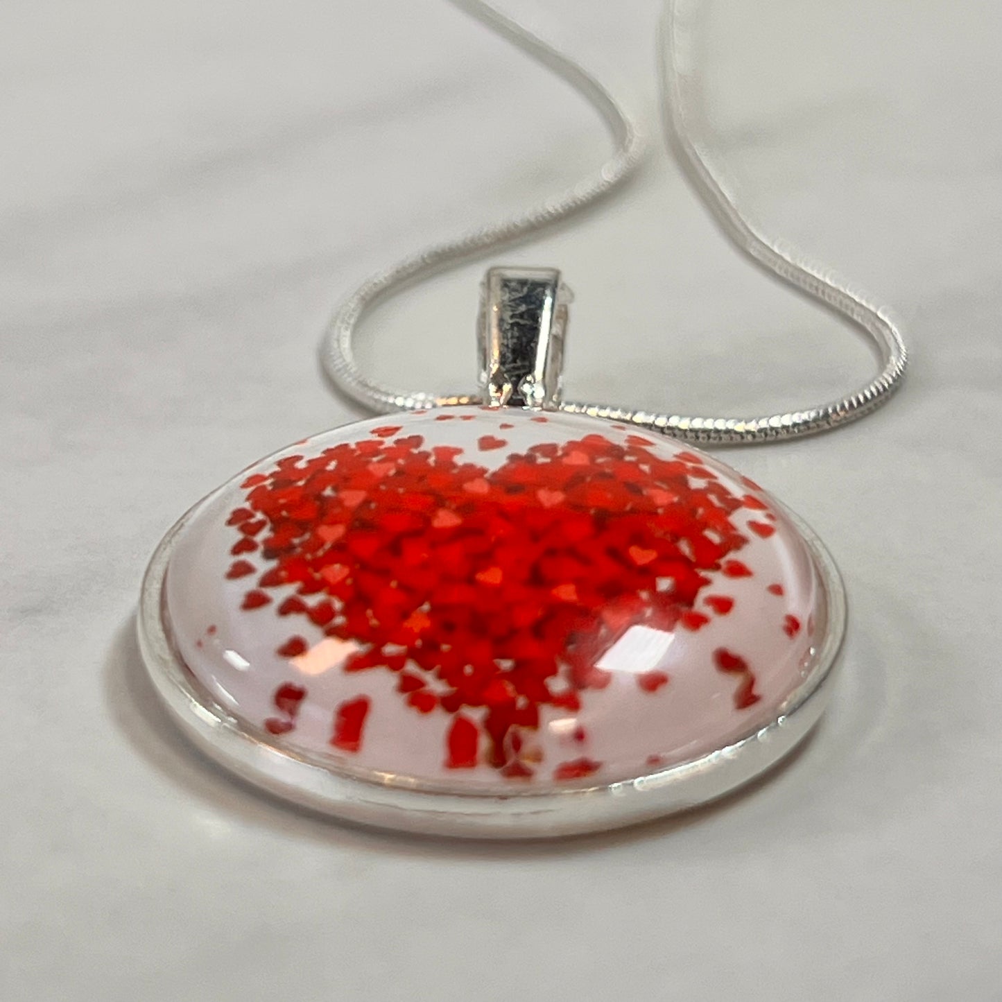 Heart Pendant & Stud Earrings Jewellery Set Handmade-Pendant & Earrings-Handmadeanniversary-Handmade Anniversary