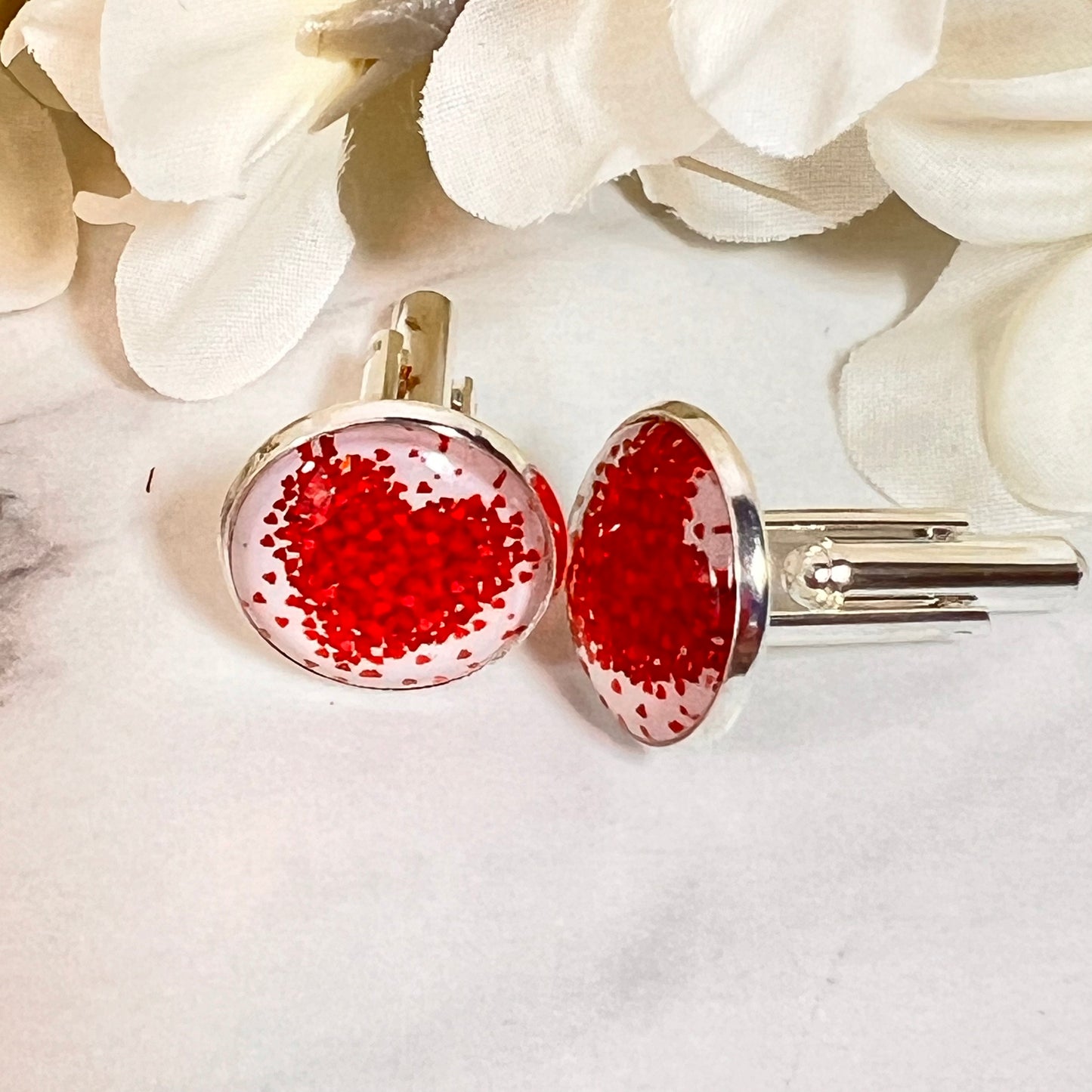 Heart Cufflinks Handmade