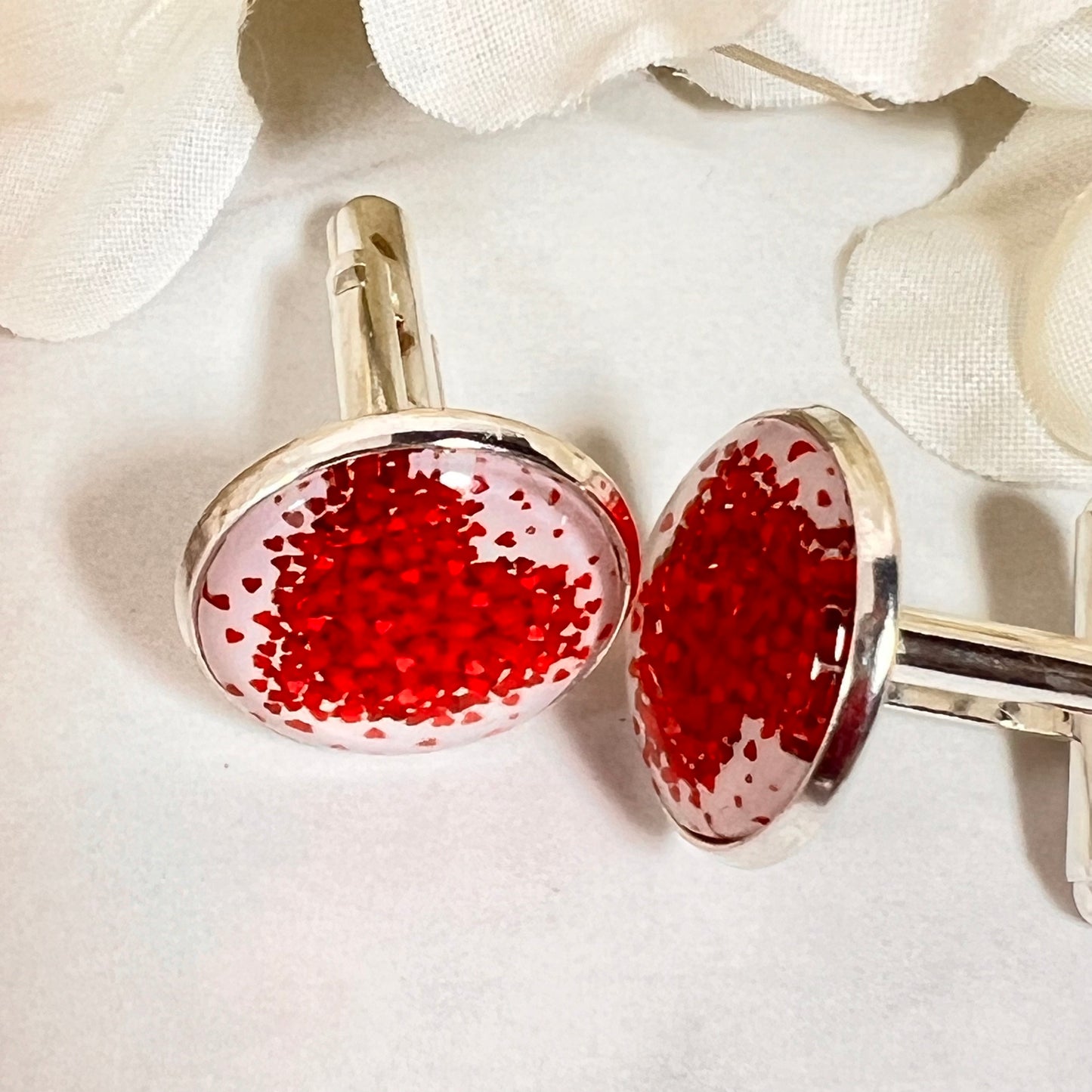 Heart Cufflinks Handmade