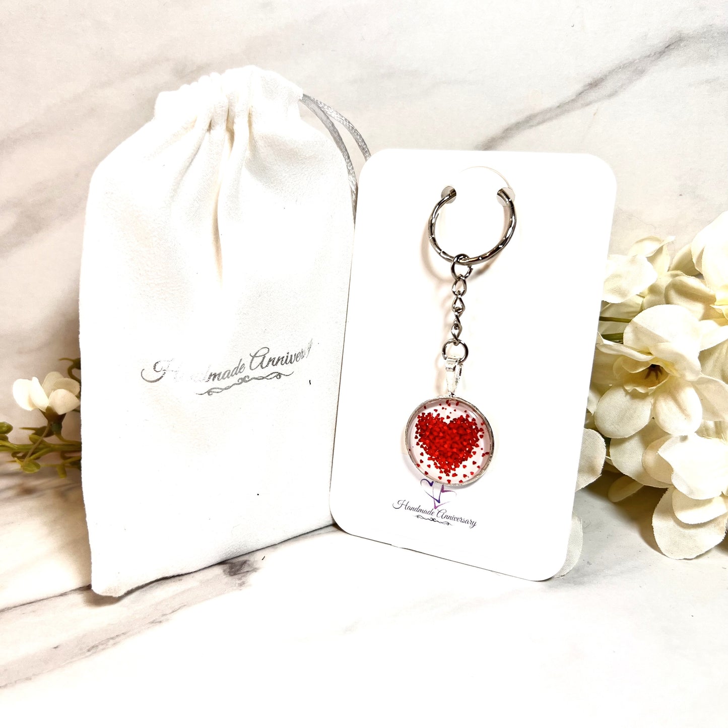 Heart Keyring Handmade
