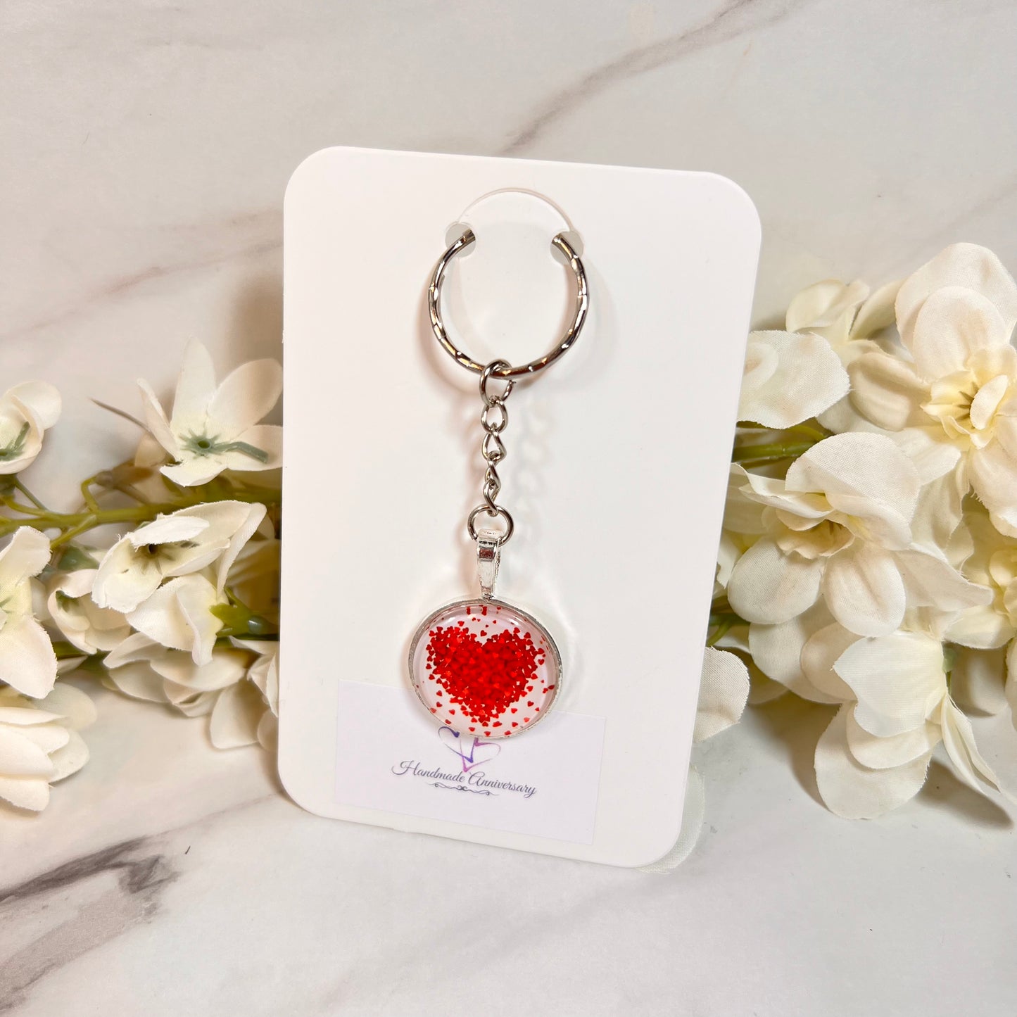 Heart Keyring Handmade