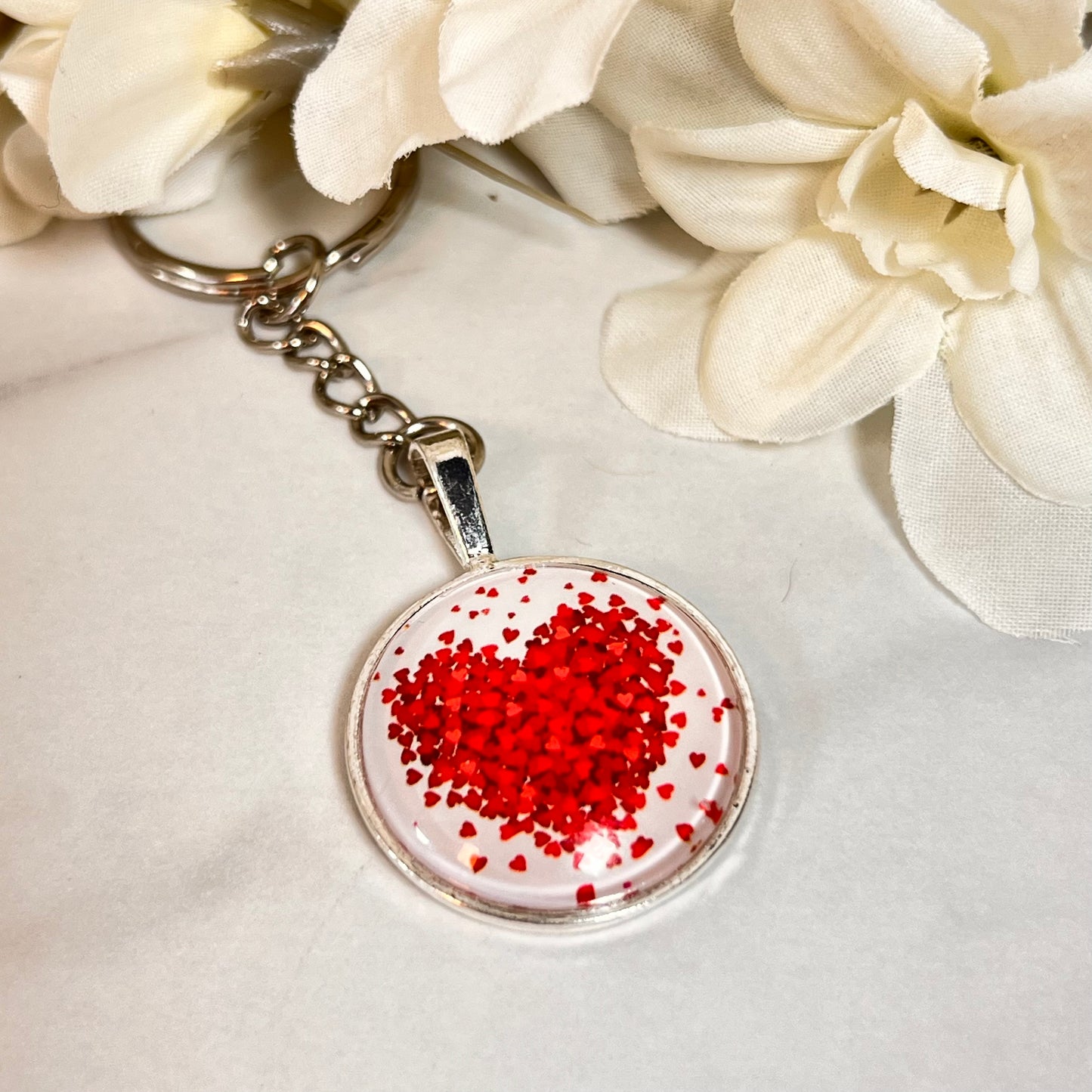 Heart Keyring Handmade