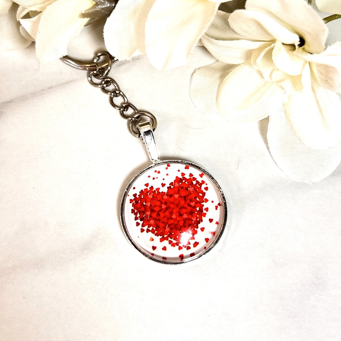 Heart Keyring Handmade