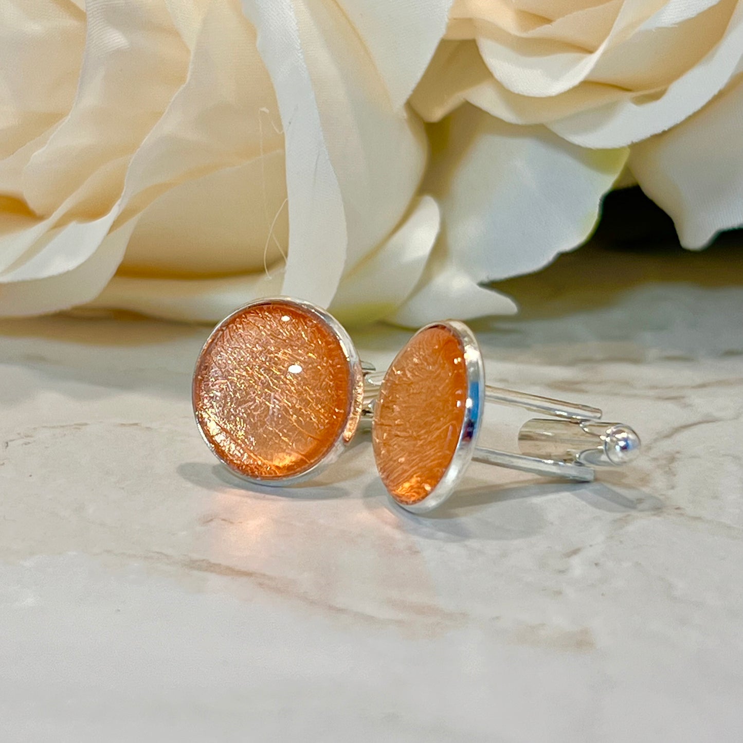 Copper 7th Anniversary Cufflinks Handmade