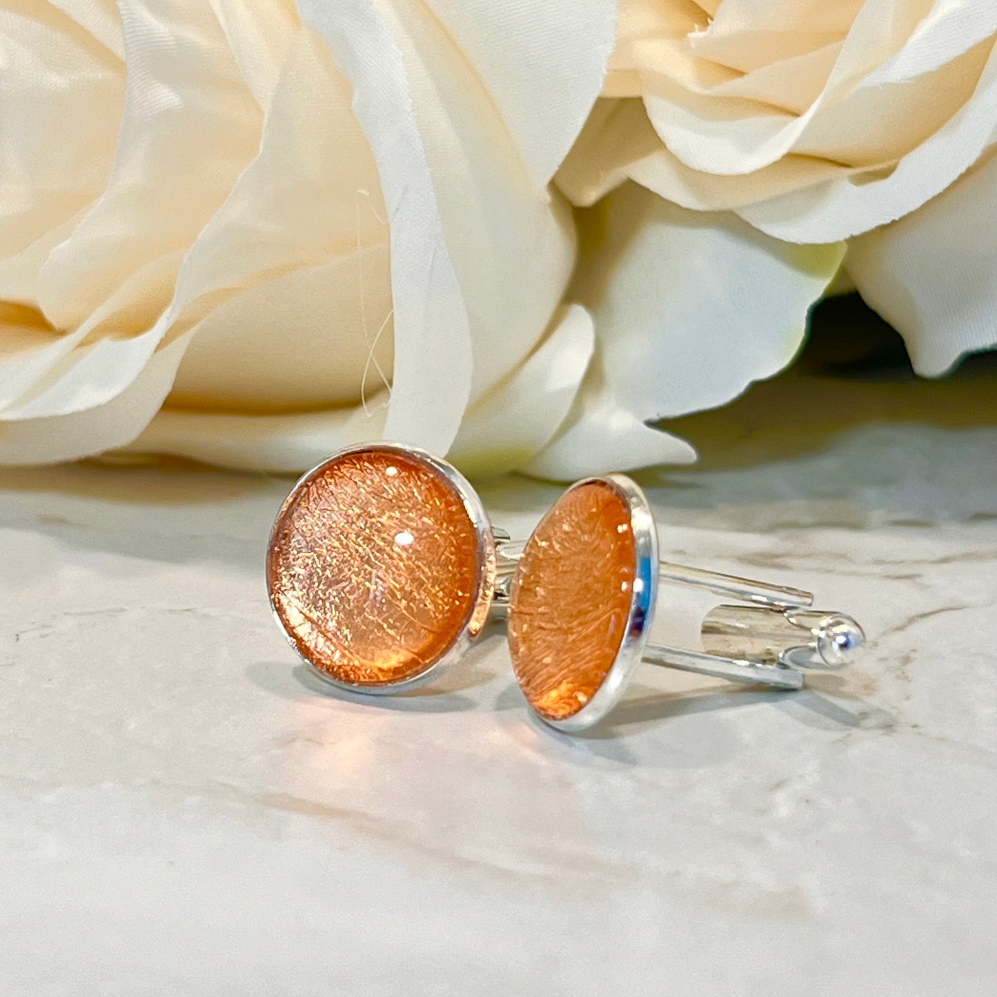 Copper 7th Anniversary Cufflinks Handmade