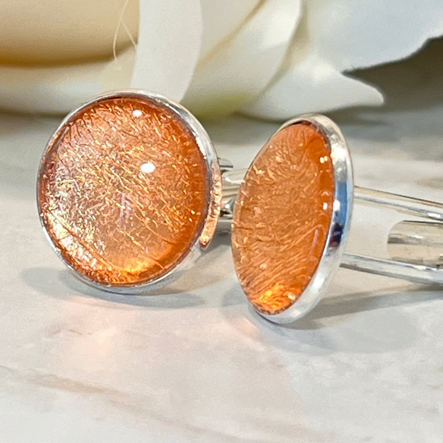 Copper 7th Anniversary Cufflinks Handmade