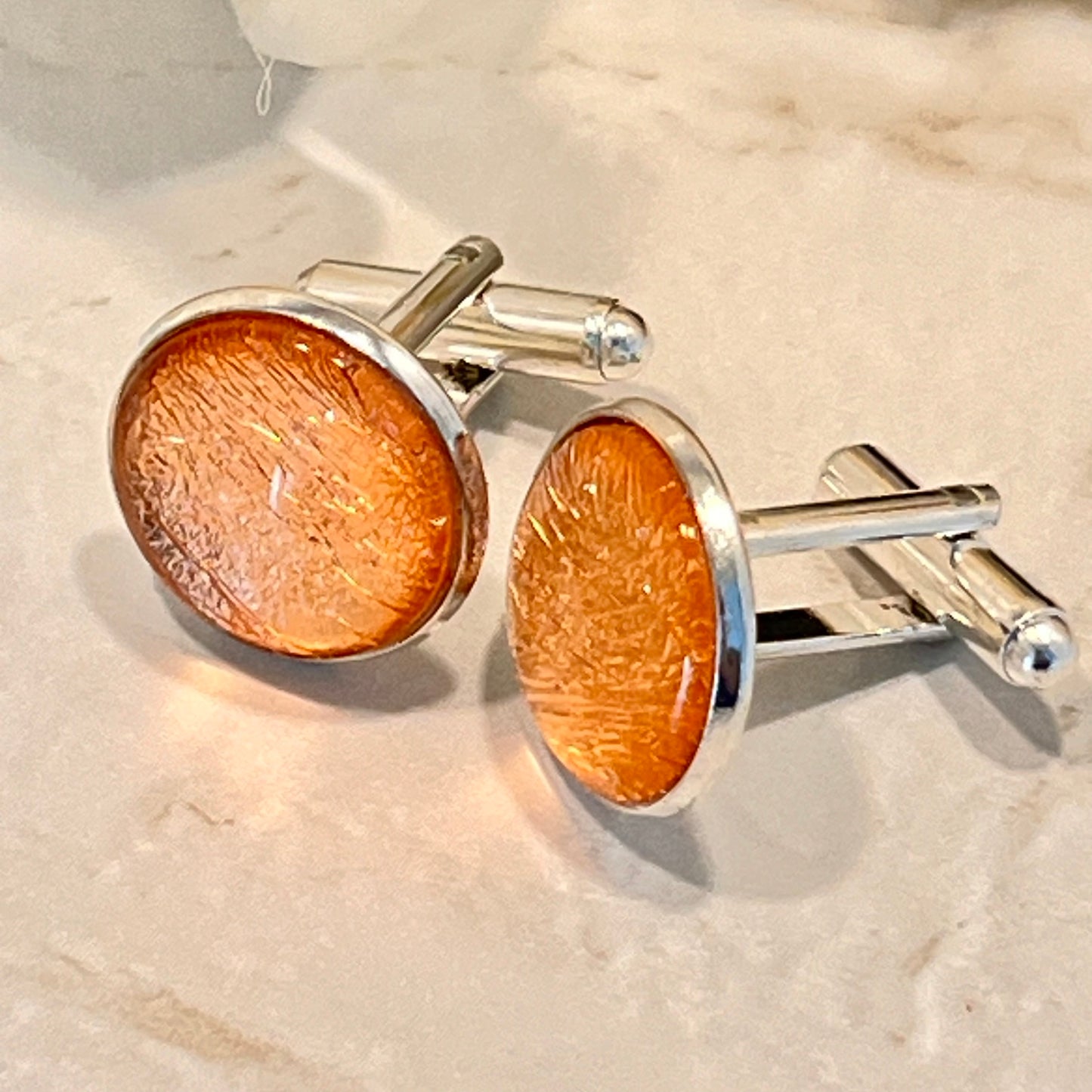 Copper 7th Anniversary Cufflinks Handmade