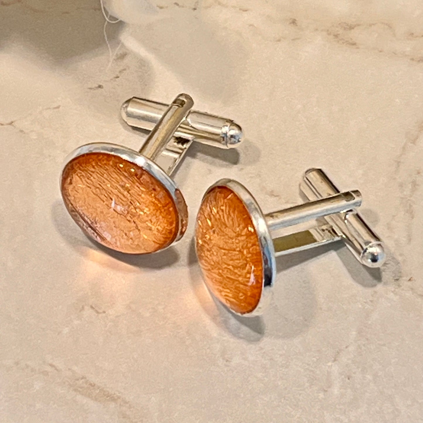 Copper 7th Anniversary Cufflinks Handmade