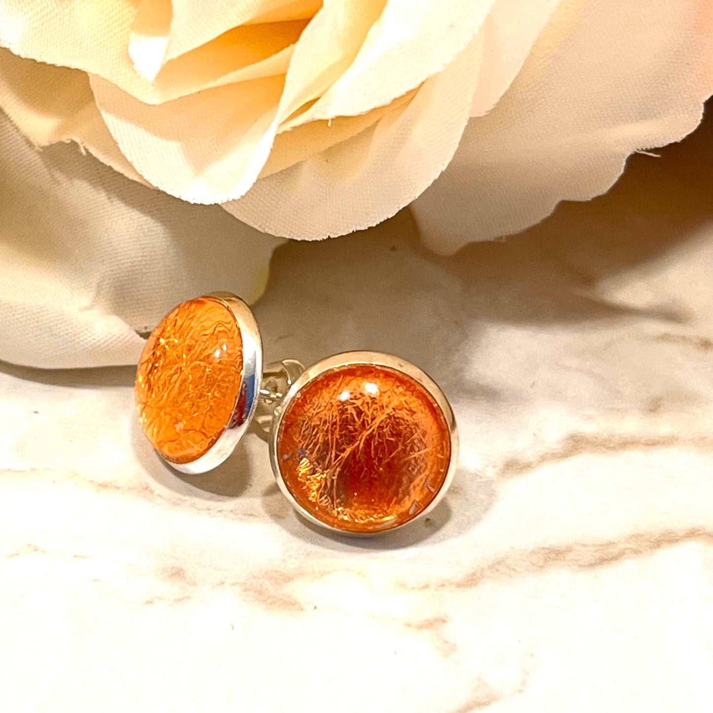 Copper 7th Anniversary Stud Earrings Handmade