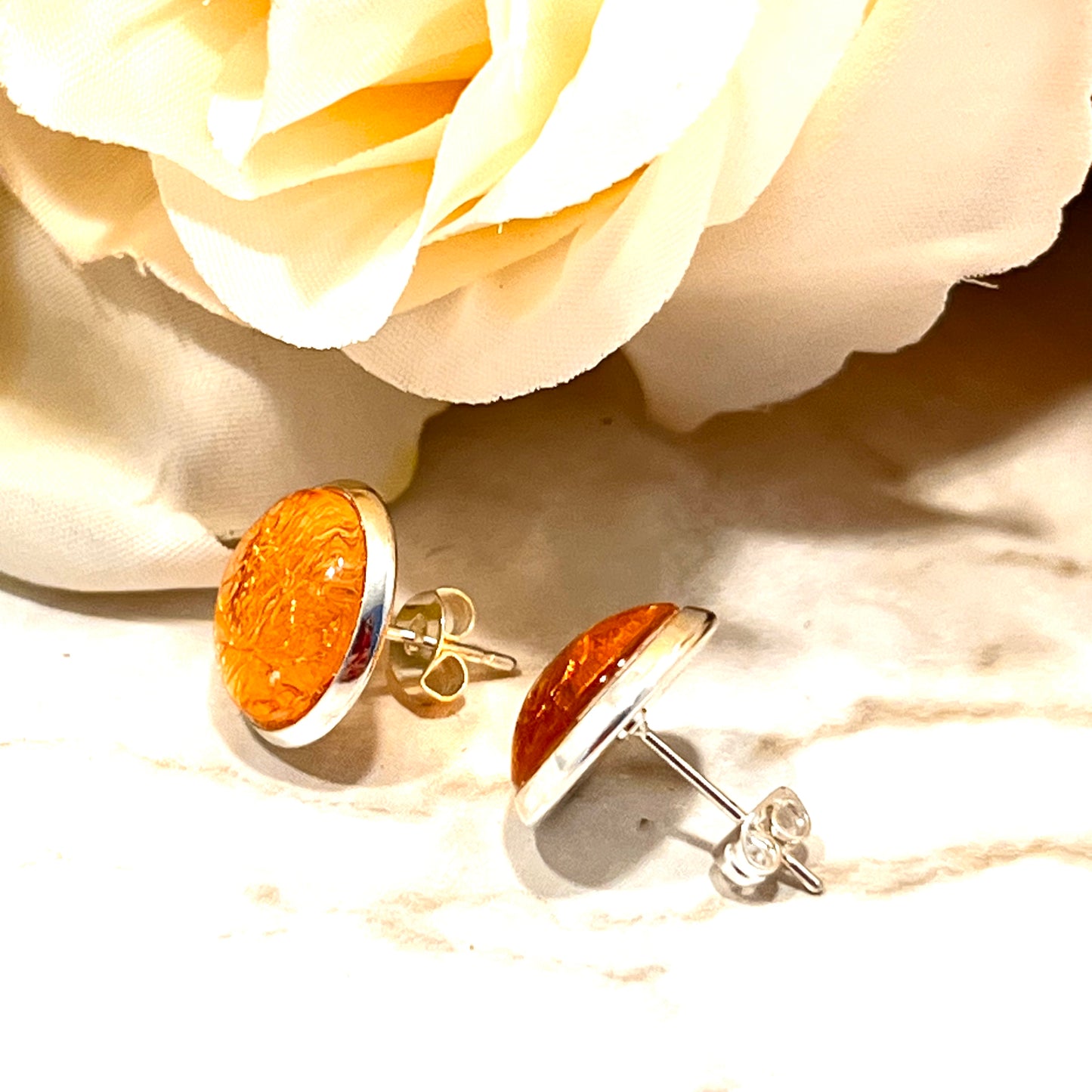 Copper 7th Anniversary Stud Earrings Handmade
