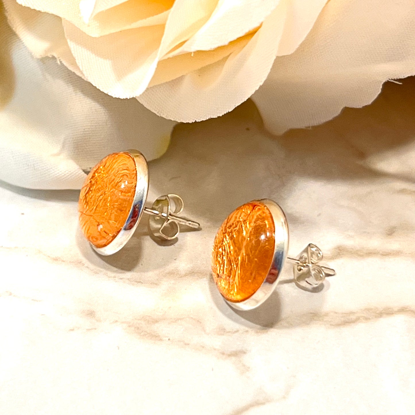 Copper 7th Anniversary Stud Earrings Handmade