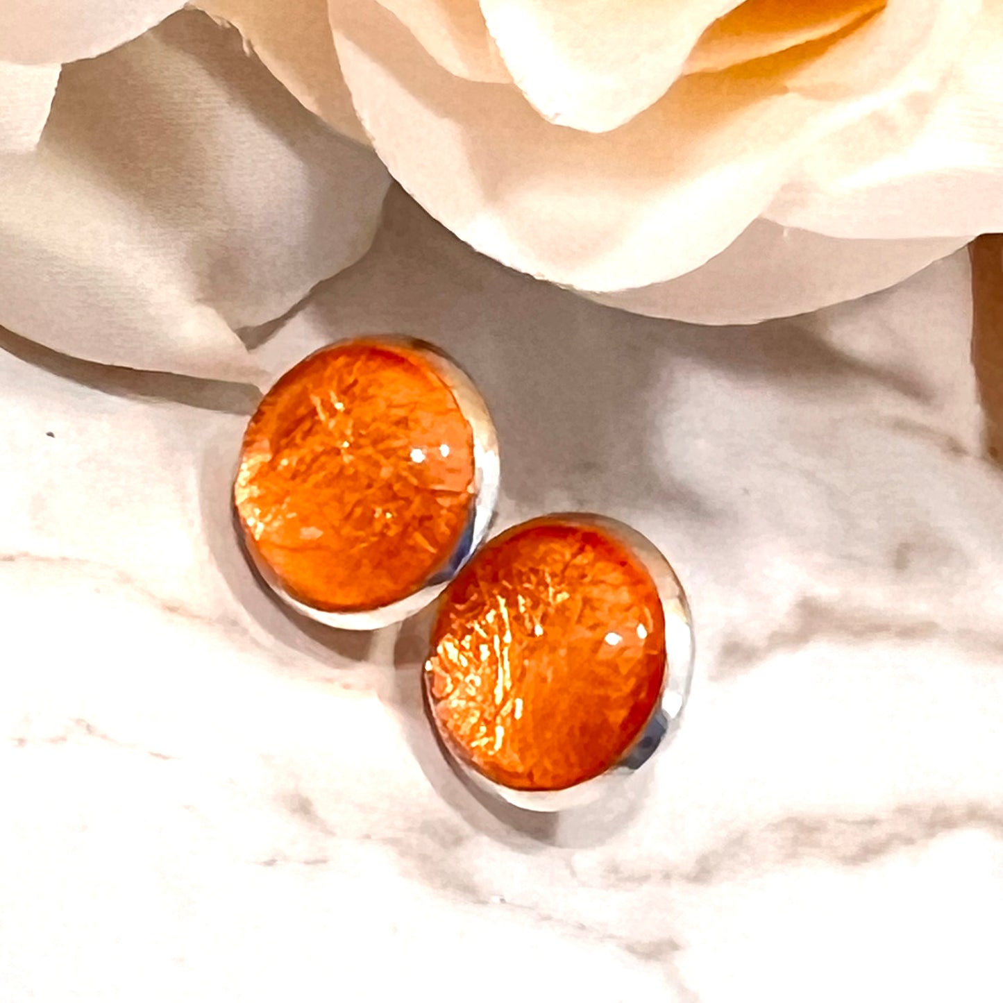 Copper 7th Anniversary Stud Earrings Handmade