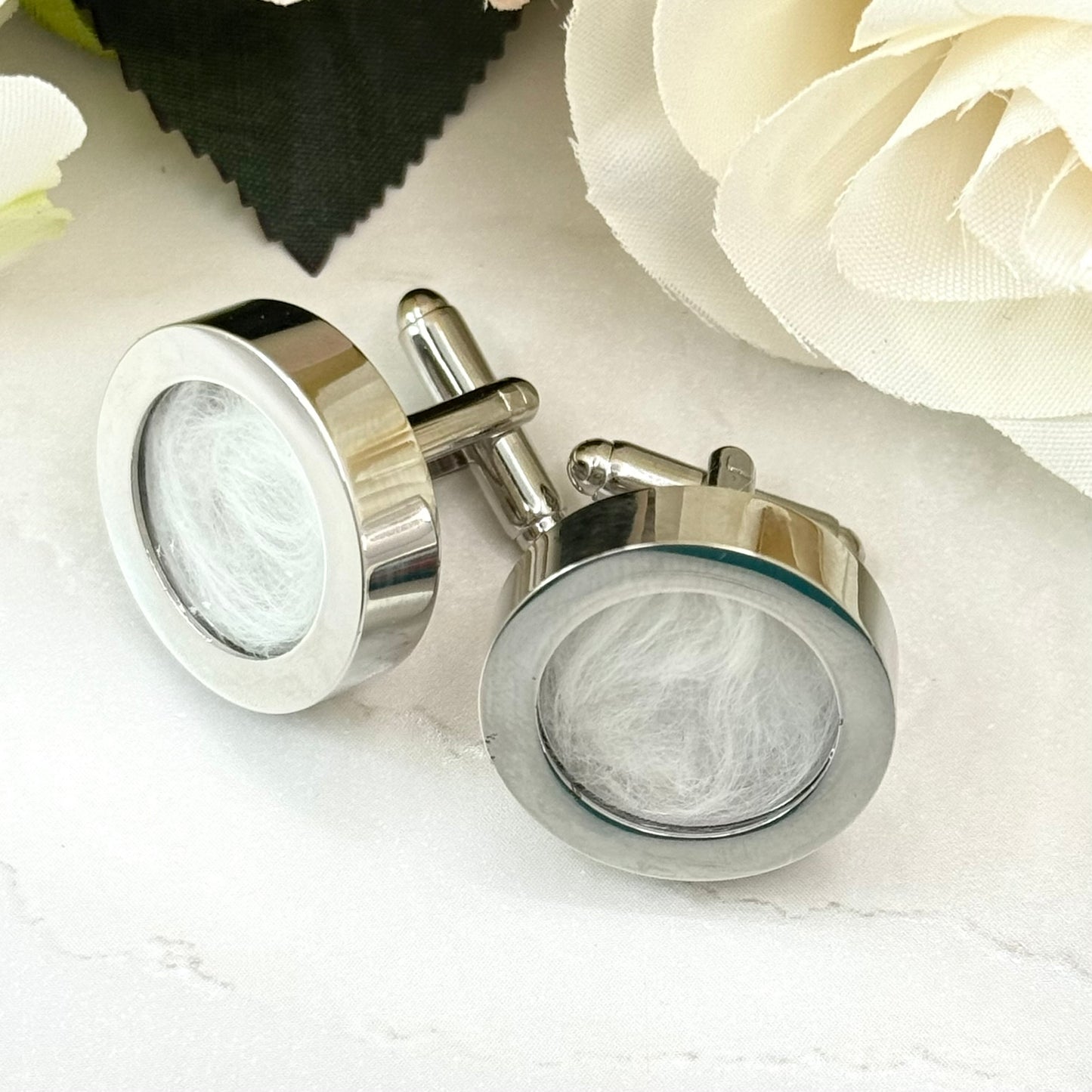 Statement Cotton 2nd Wedding Anniversary Cufflinks Handmade