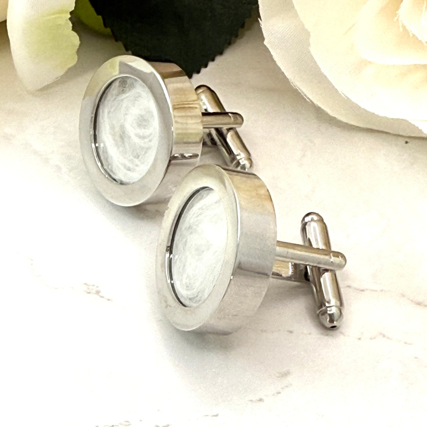 Statement Cotton 2nd Wedding Anniversary Cufflinks Handmade