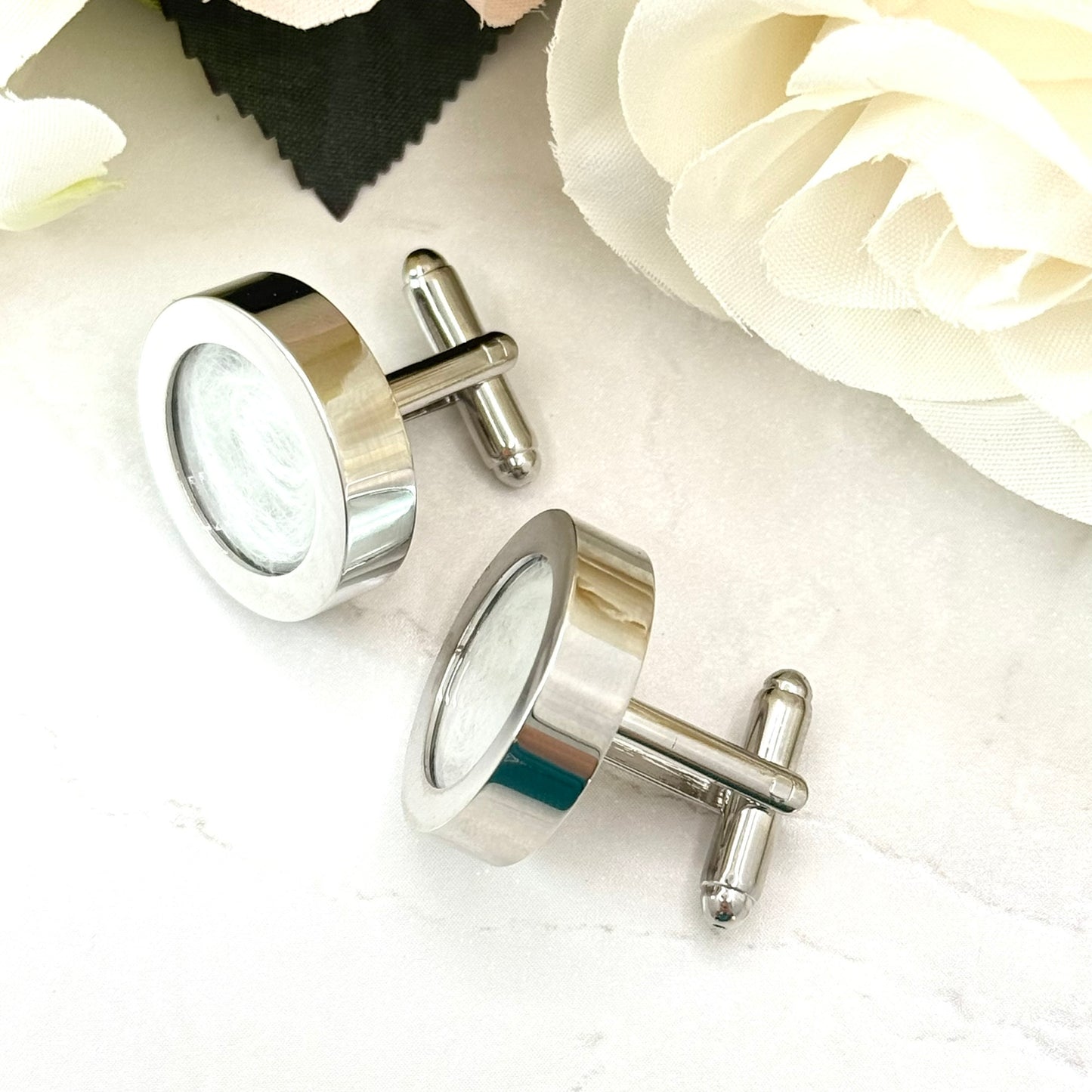 Statement Cotton 2nd Wedding Anniversary Cufflinks Handmade