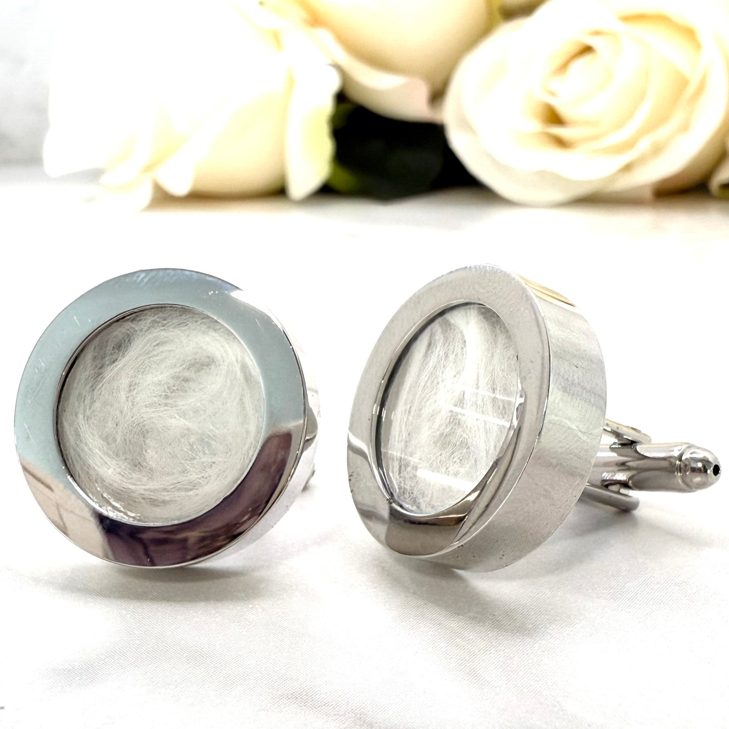 Statement Cotton 2nd Wedding Anniversary Cufflinks Handmade