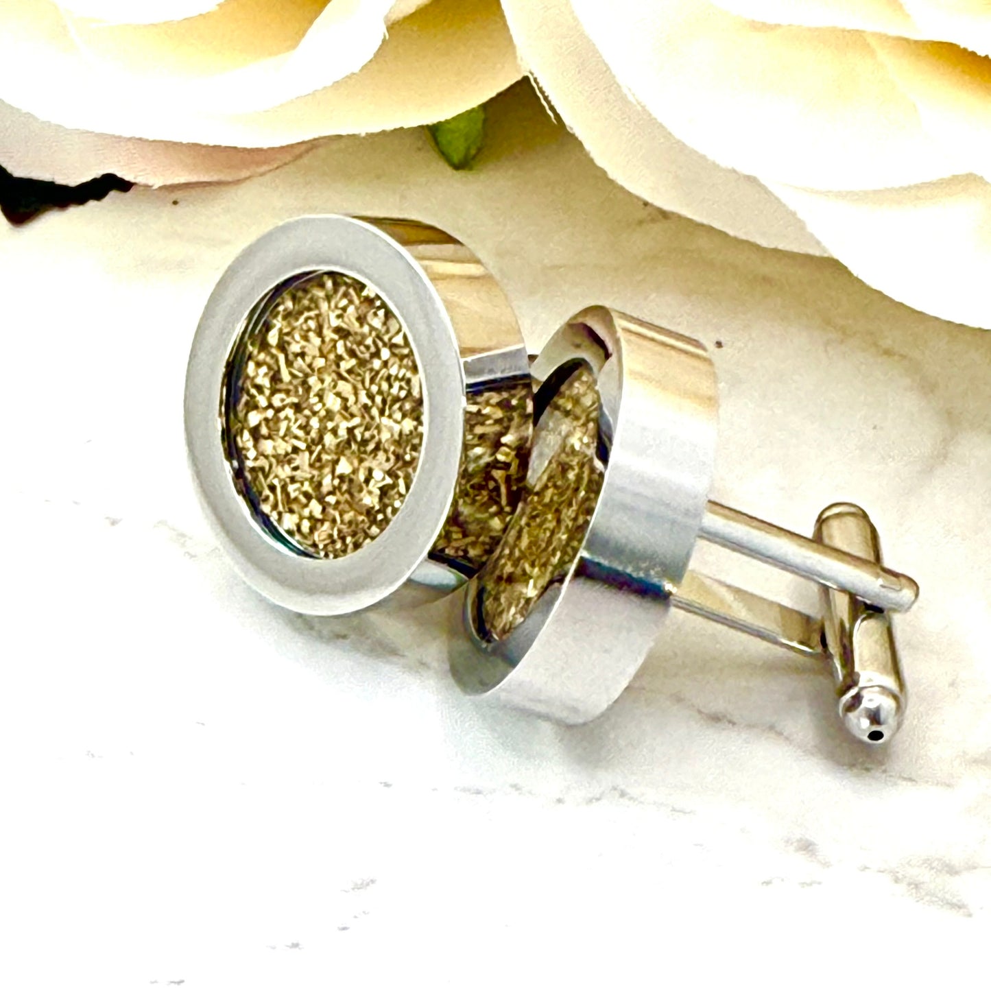 Statement Brass 21st Wedding Anniversary Cufflinks Handmade