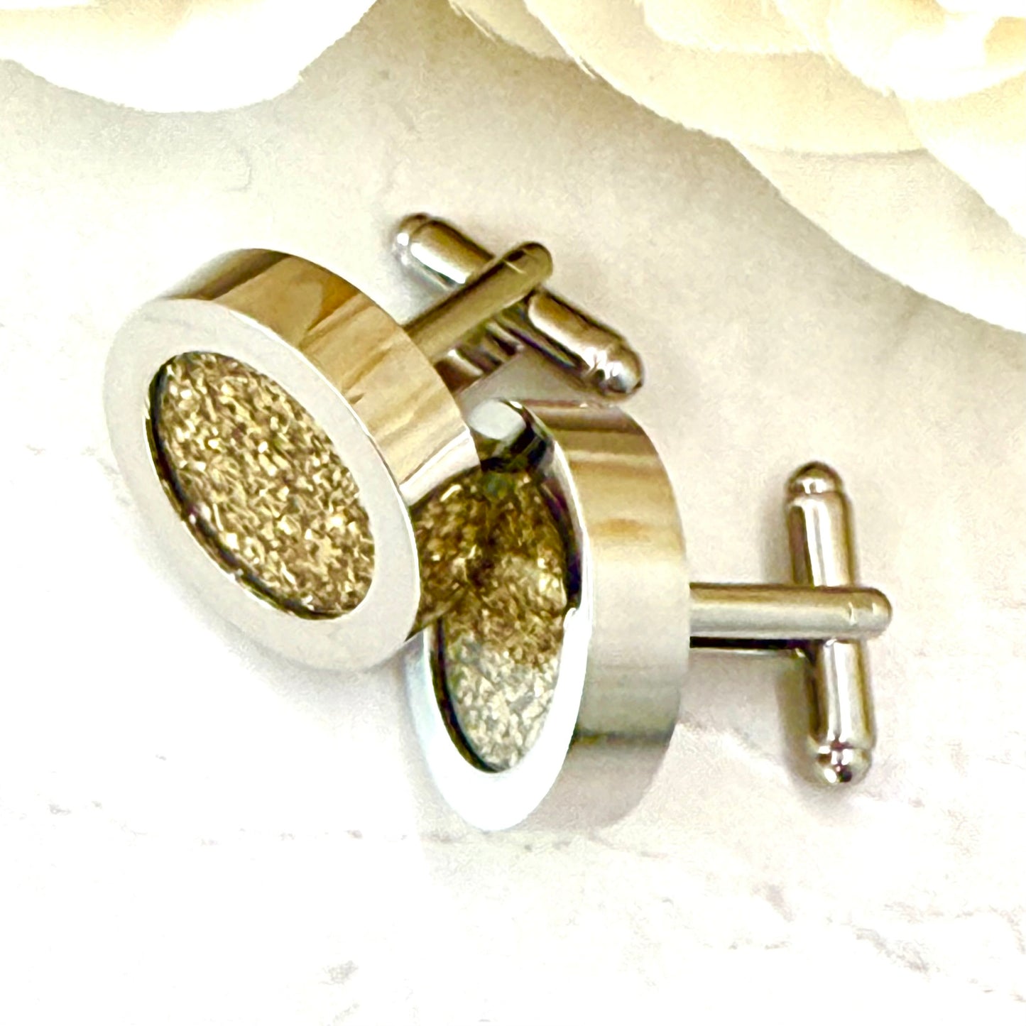 Statement Brass 21st Wedding Anniversary Cufflinks Handmade
