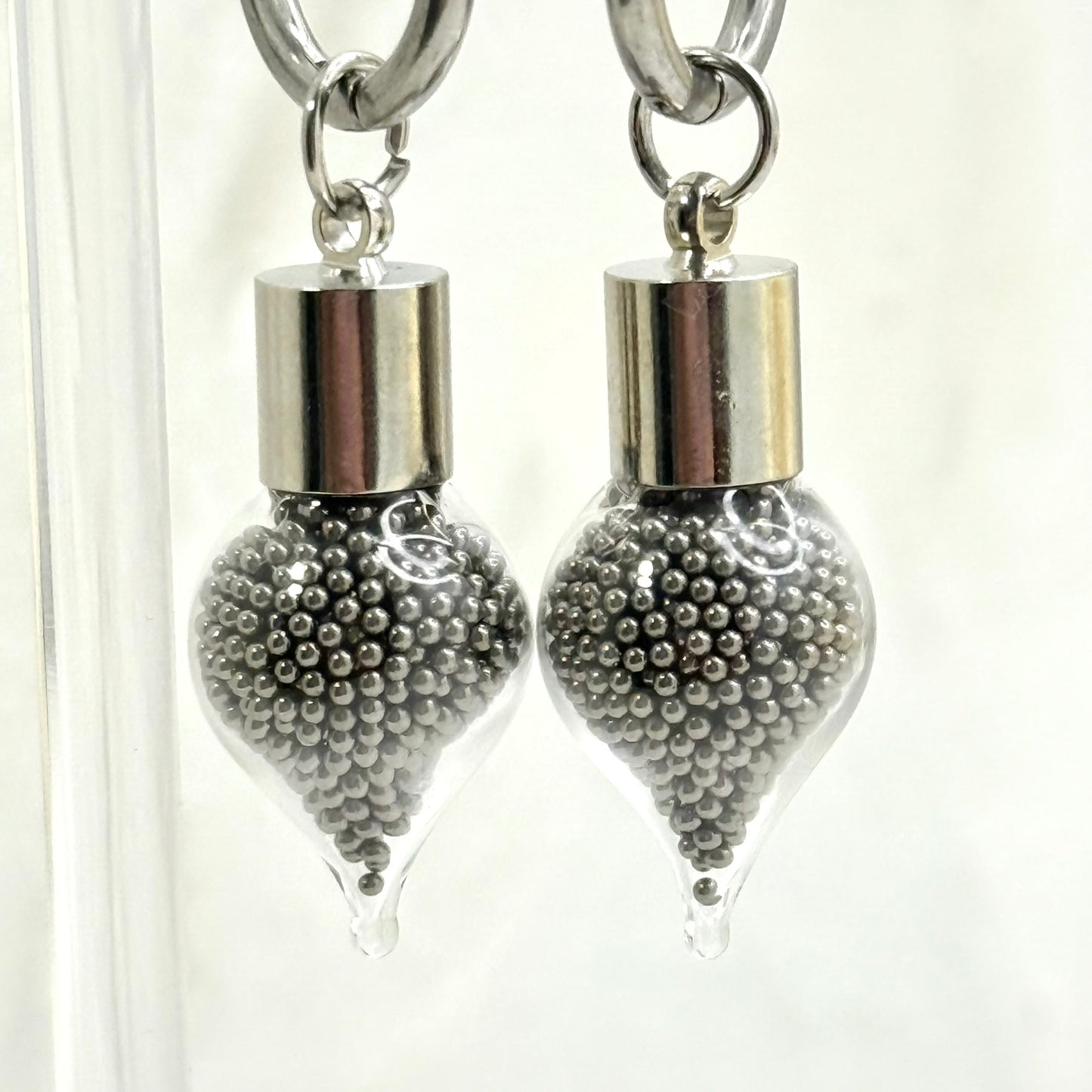 Statement Luxury Stainless Steel 11th Anniversary Pendant & Earrings Jewellery Set Handmade