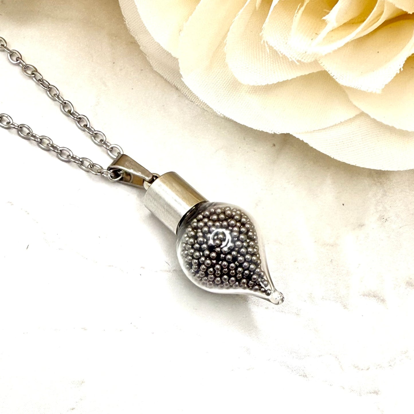 Statement Luxury Stainless Steel 11th Anniversary Pendant & Earrings Jewellery Set Handmade