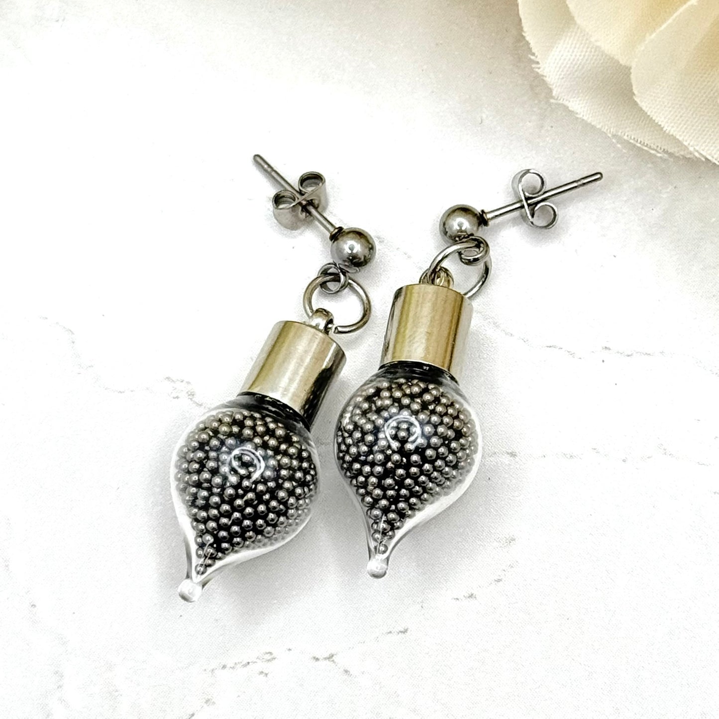 Luxury Stainless Steel 11th Anniversary Stud Drop Earrings Handmade