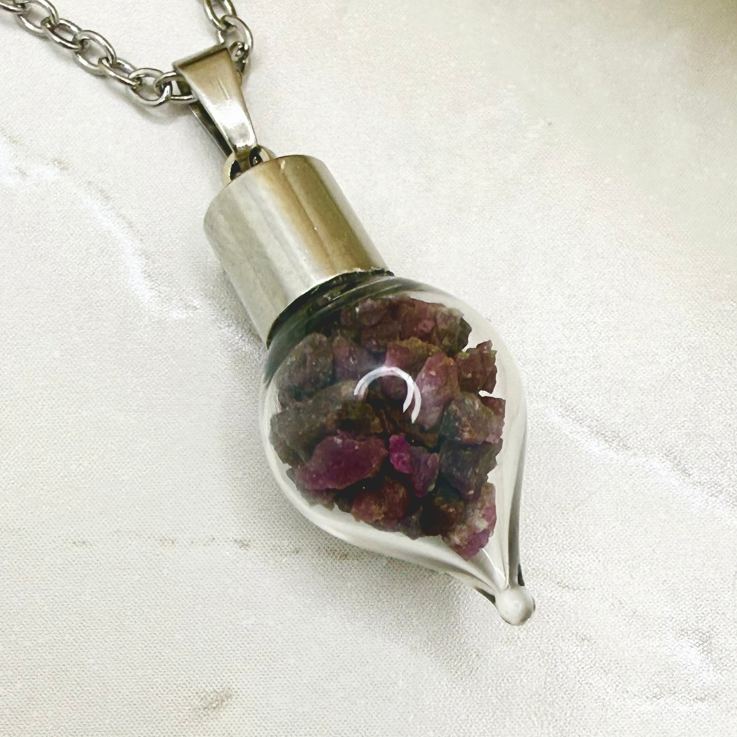 40th Anniversary Pendant – Natural Raw Ruby Shards | Elegant Ruby Gift for Her-Pendant & Earrings-Handmadeanniversary-Handmade Anniversary
