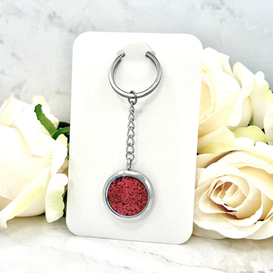 Coral Anniversary Statement Keyring