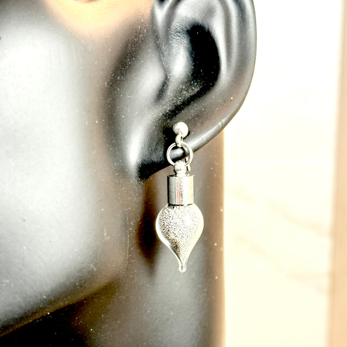 Iron 6th Anniversary Stud Earrings Handmade-Pendant & Earrings-Handmadeanniversary-Handmade Anniversary