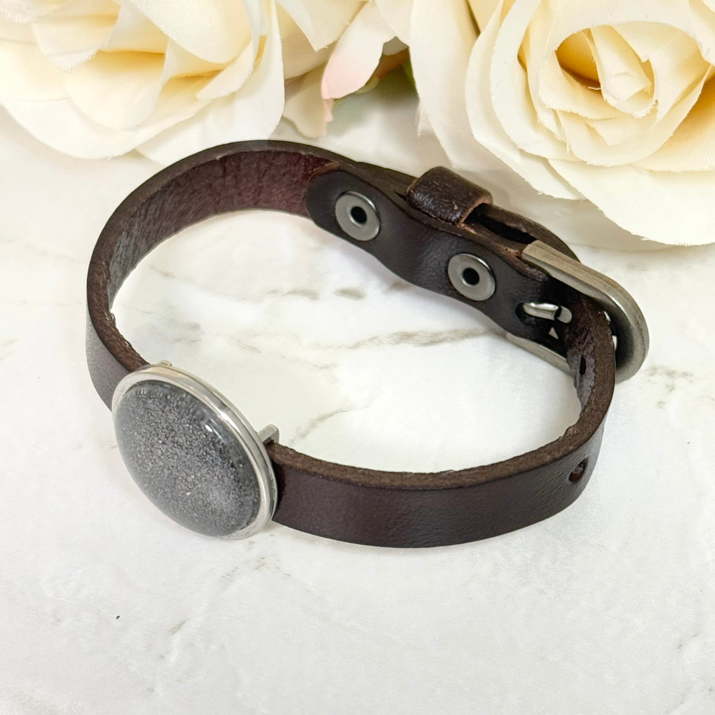 Iron Leather Cuff Bracelet 6th Anniversary Handmade-Bangle-Handmadeanniversary-Handmade Anniversary