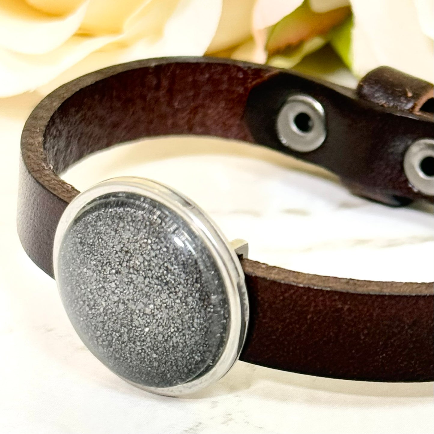 Iron Leather Cuff Bracelet 6th Anniversary Handmade-Bangle-Handmadeanniversary-Handmade Anniversary