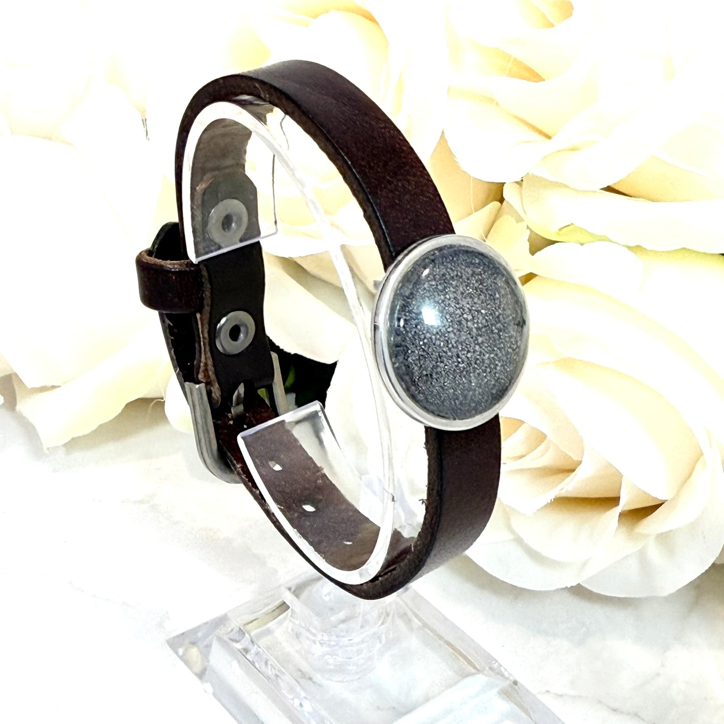Iron Leather Cuff Bracelet 6th Anniversary Handmade-Bangle-Handmadeanniversary-Handmade Anniversary