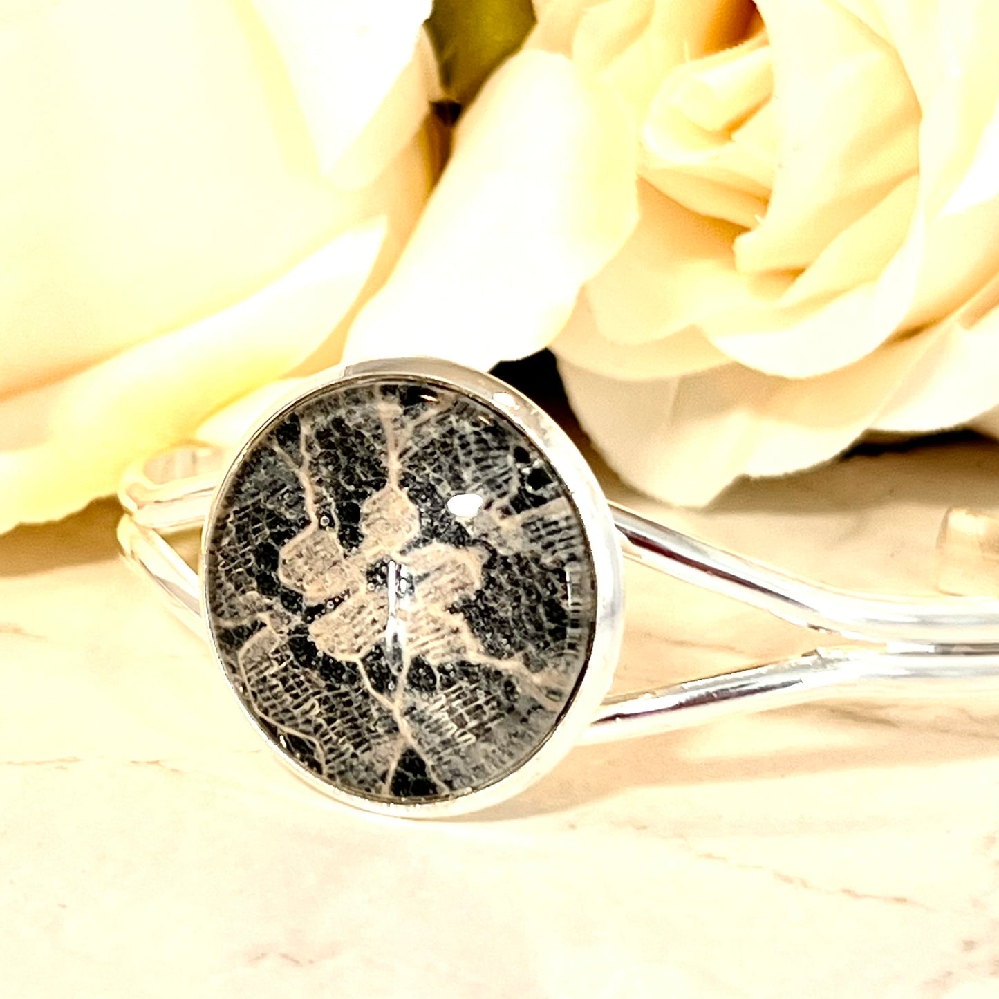 Lace 13th Anniversary Bangle Bracelet Handmade-Bangle-Handmadeanniversary-Handmade Anniversary